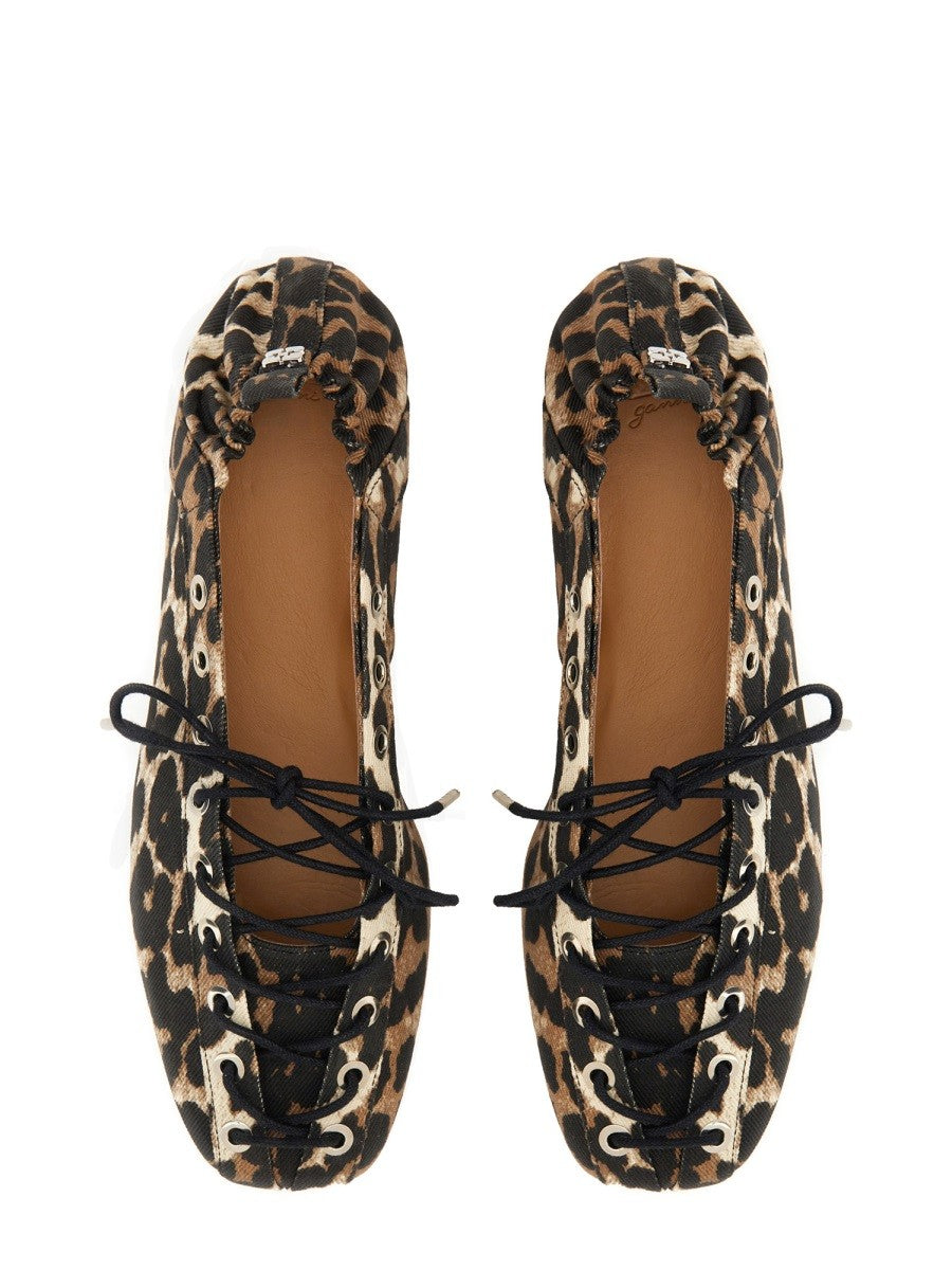 GANNI BALLERINA LACE-UP