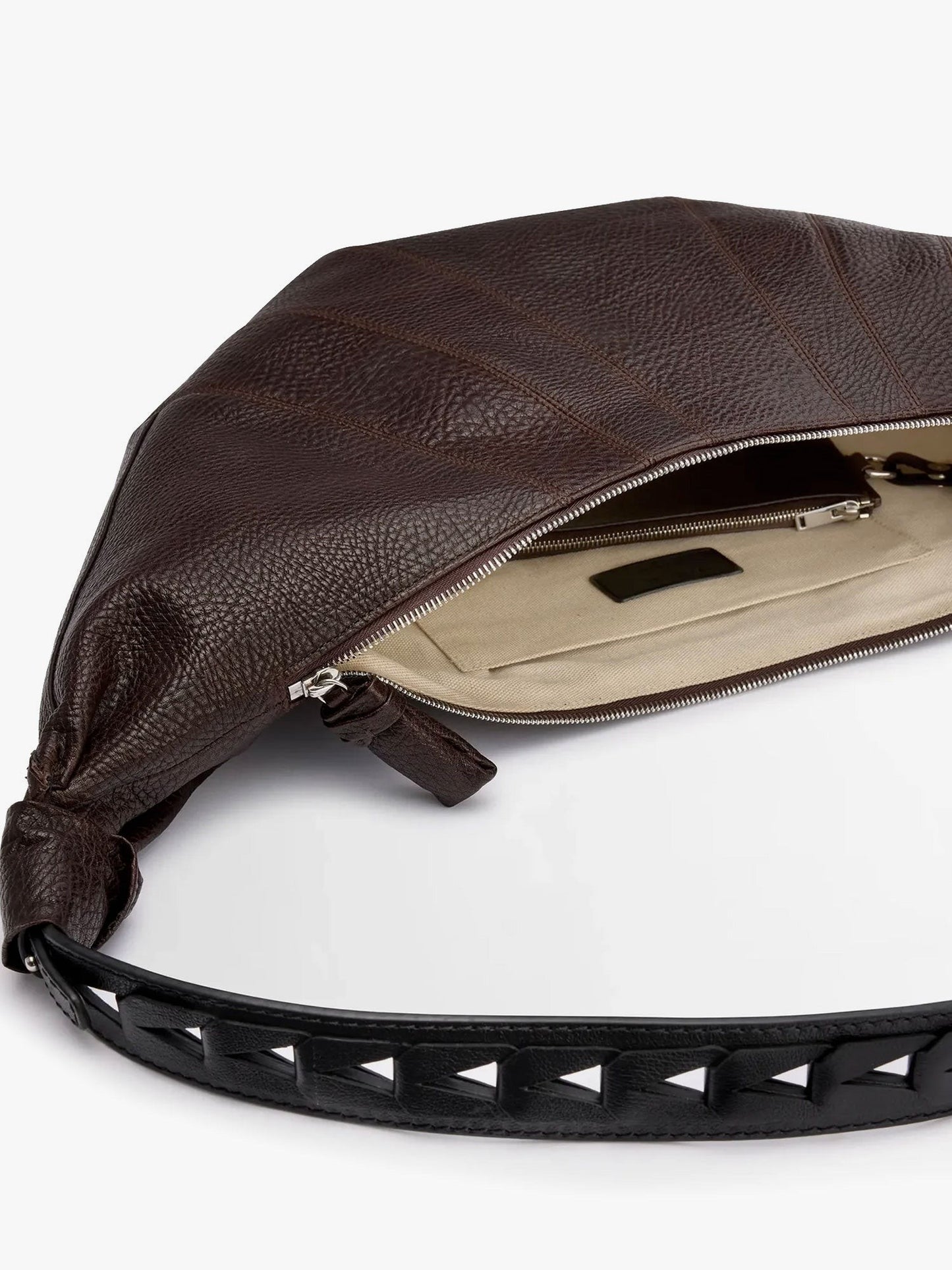 LEMAIRE Large croissant leather shoulder bag