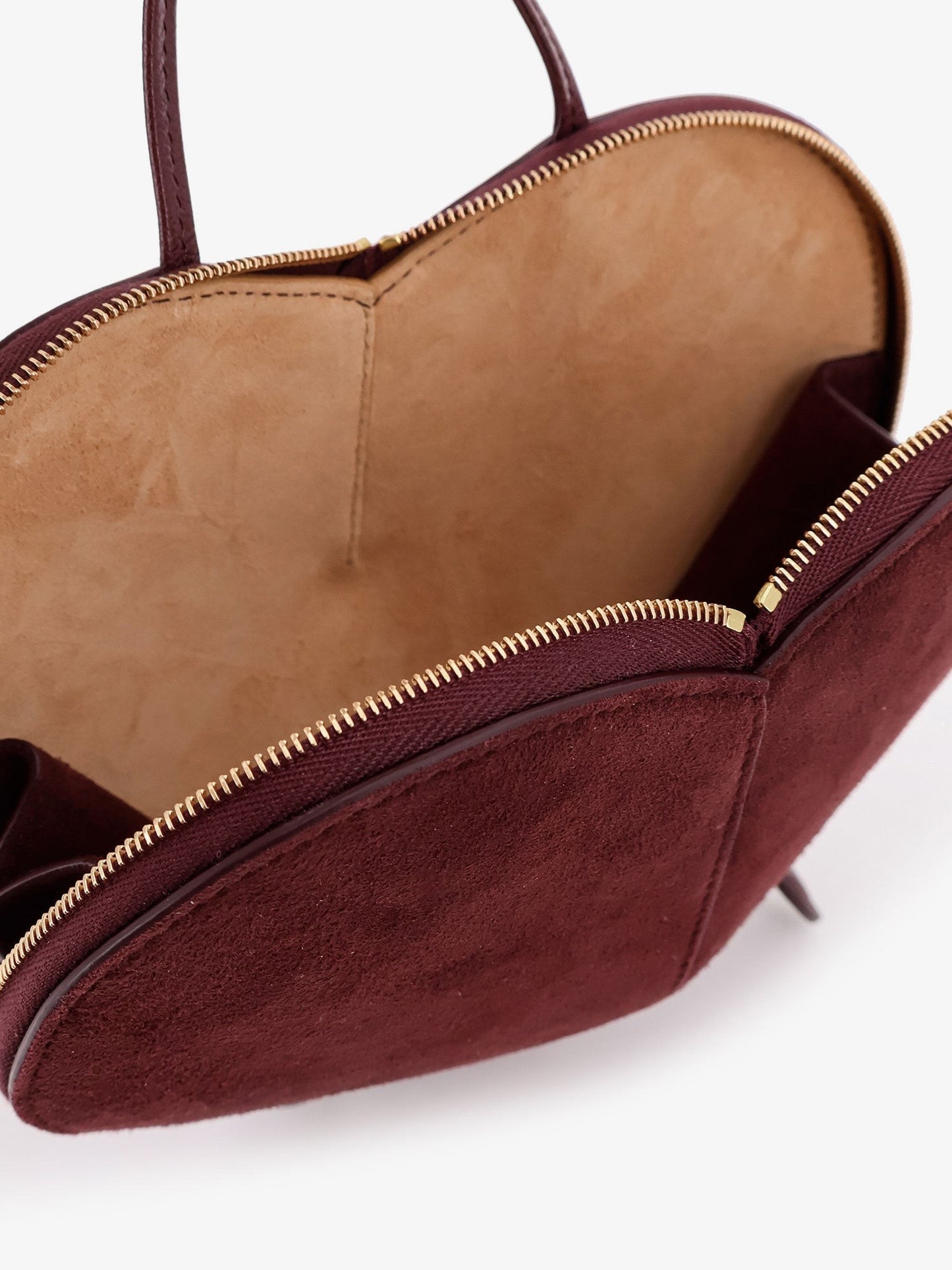 ALAIA Le Coeur suede and leather shoulder bag