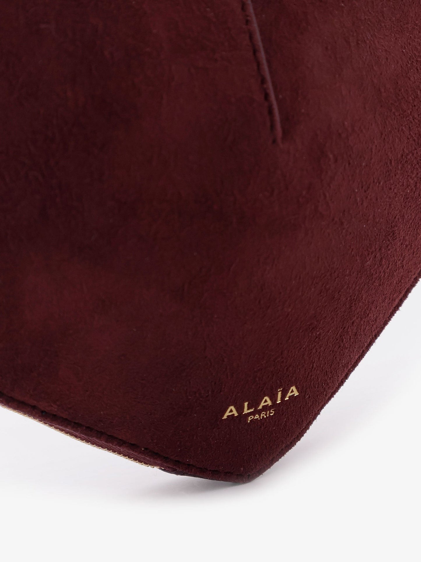 ALAIA Le Coeur suede and leather shoulder bag