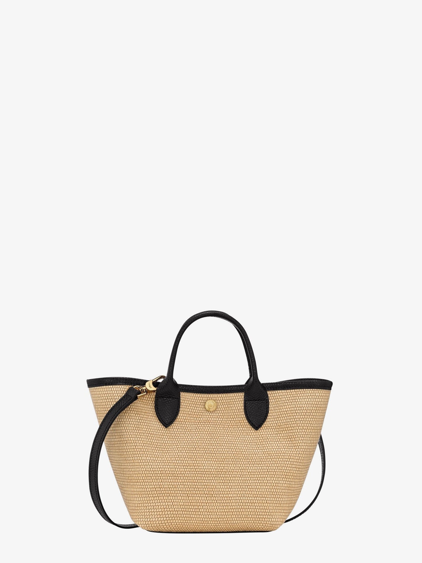 LONGCHAMP PARIS Le Panet Pliage raffia and leather crossbody bag