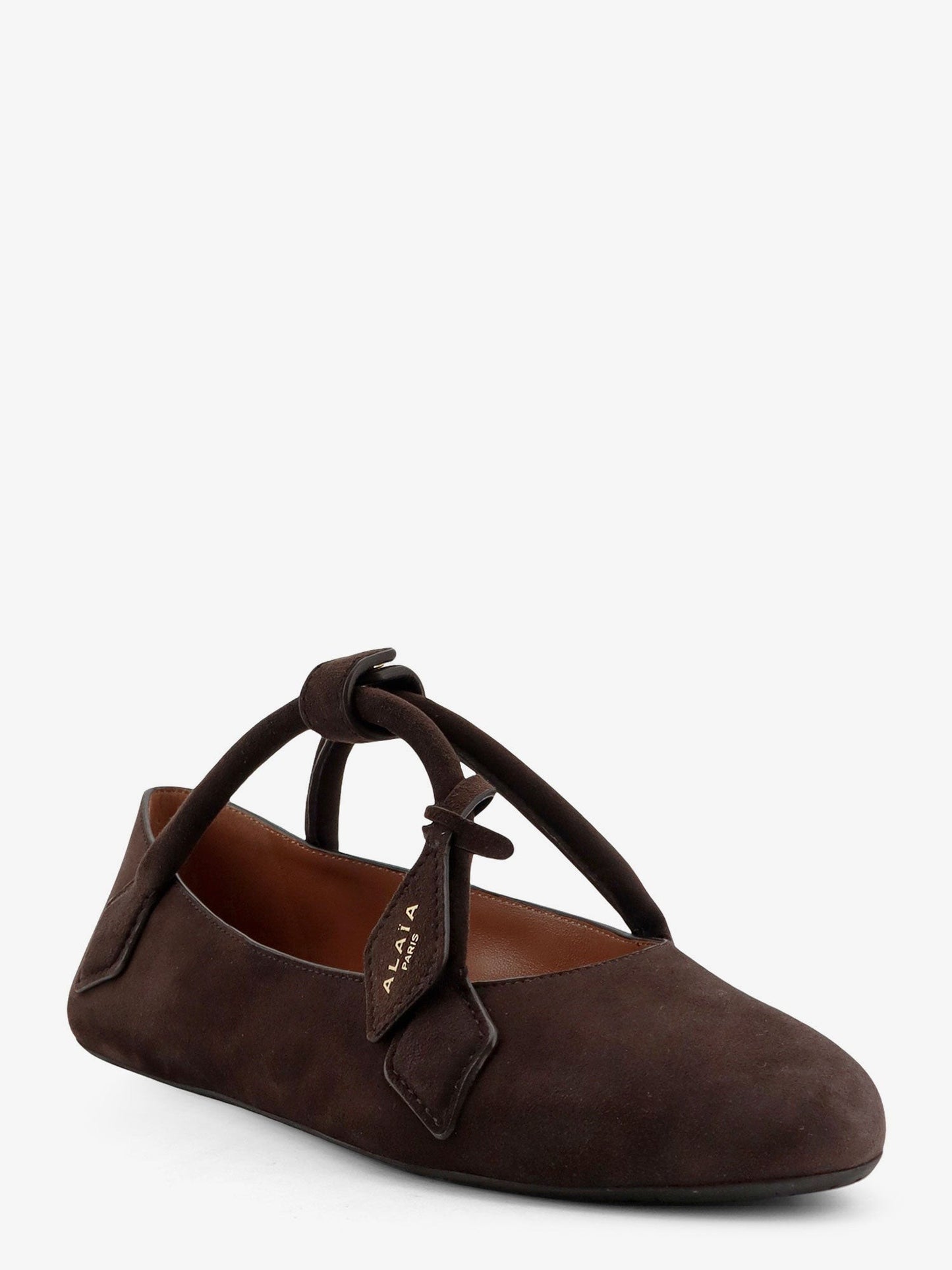 ALAIA Le Teckel Suede Ballet Flats
