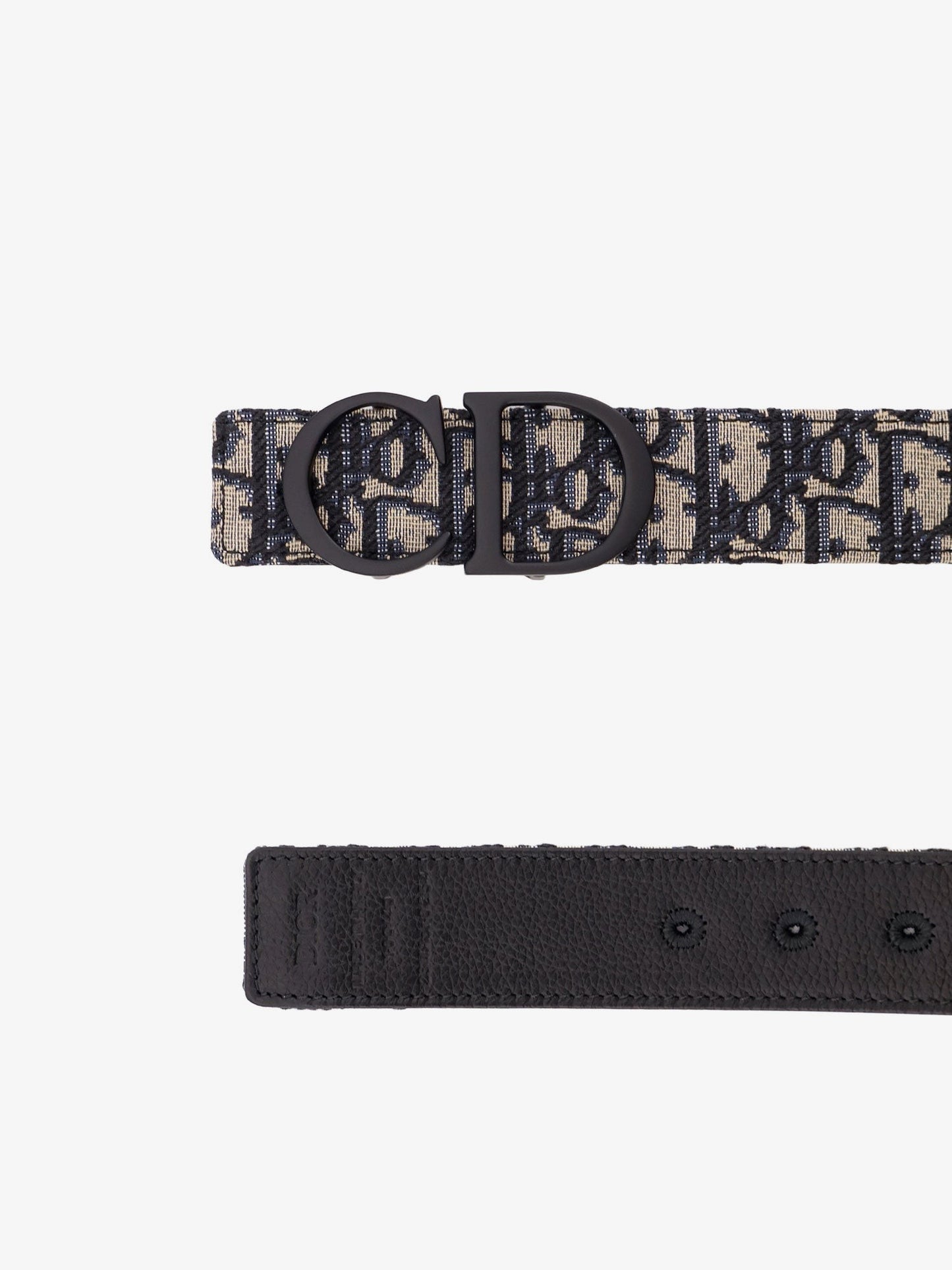 Dior Leather and Dior Oblique jacquard fabric belt