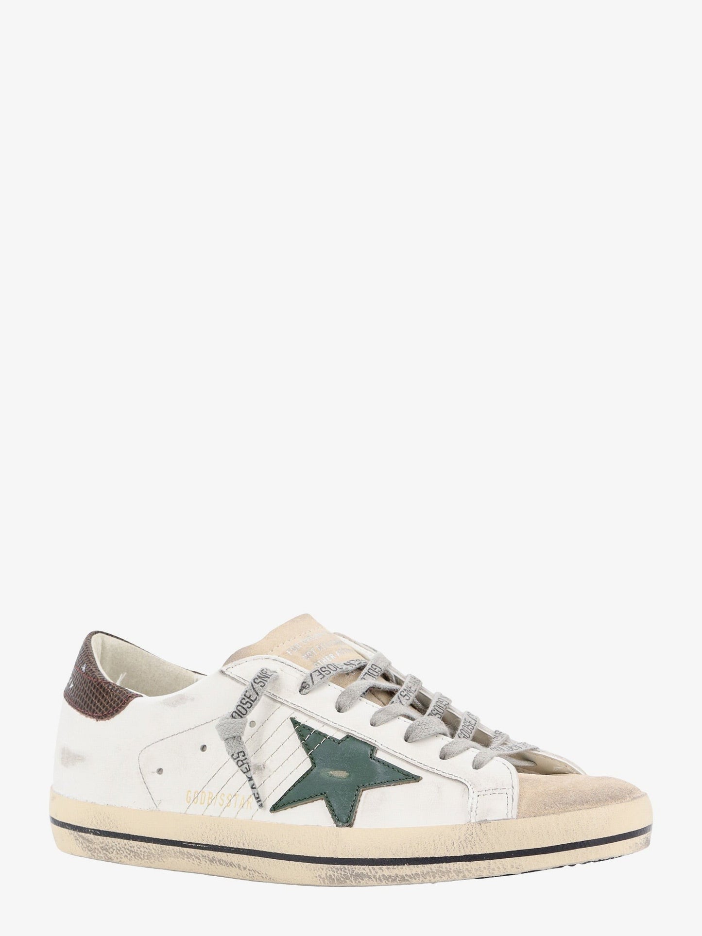 Golden Goose Deluxe Brand Leather and suede sneakers with used effect