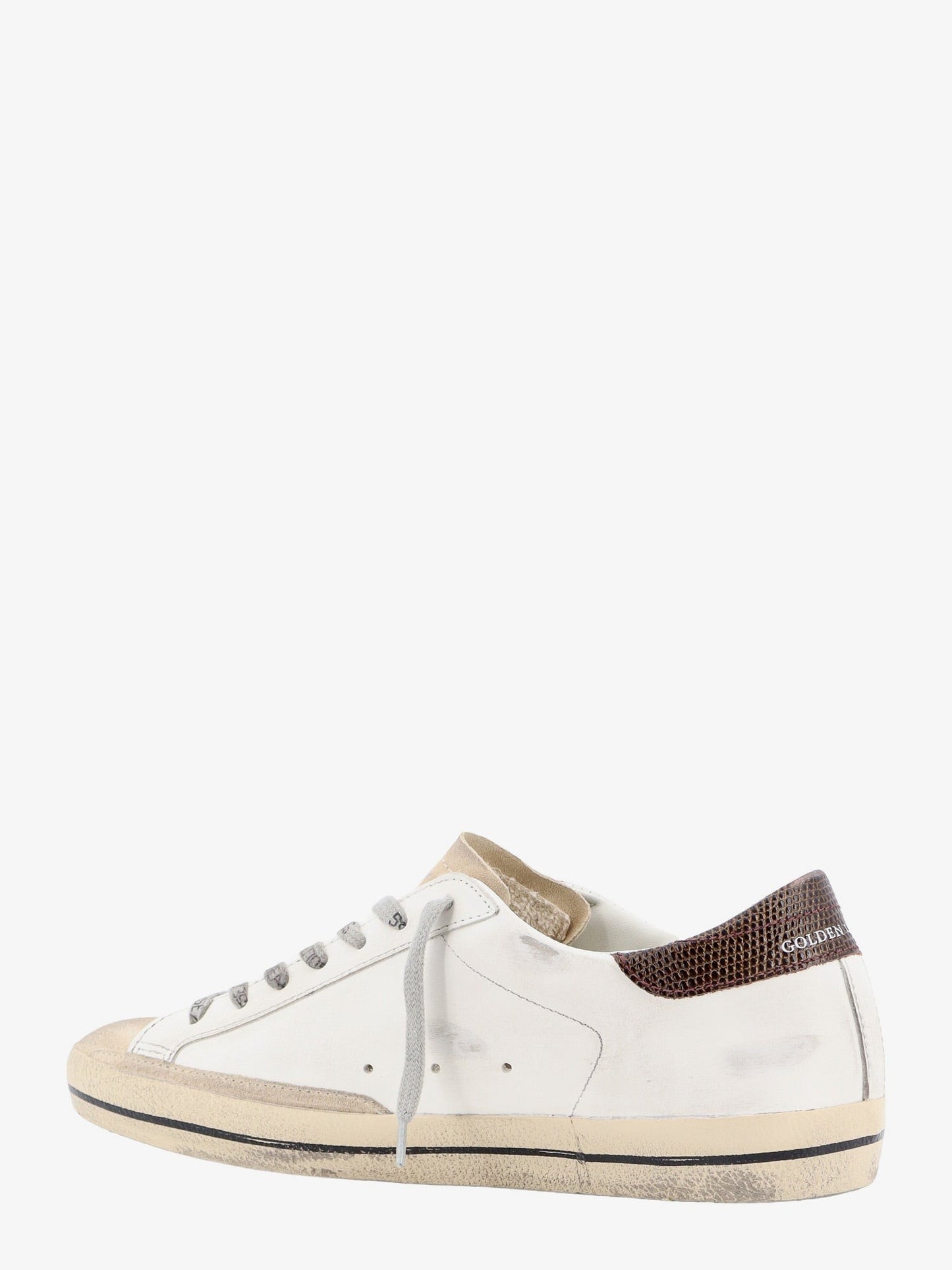 Golden Goose Deluxe Brand Leather and suede sneakers with used effect