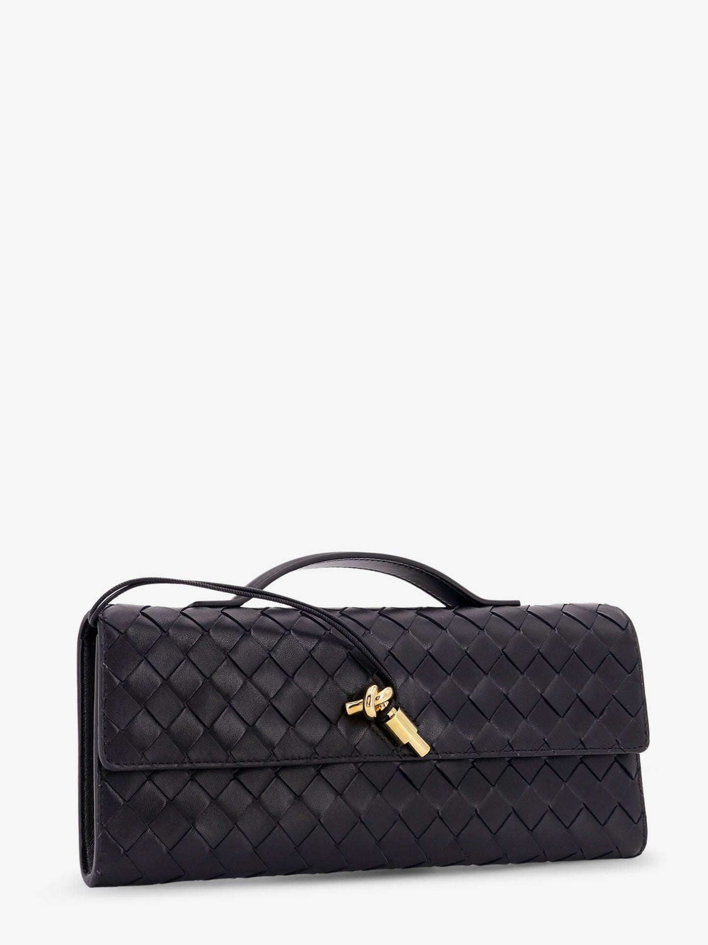 Bottega Veneta Leather Andiamo Clutch with Intrecciato motif