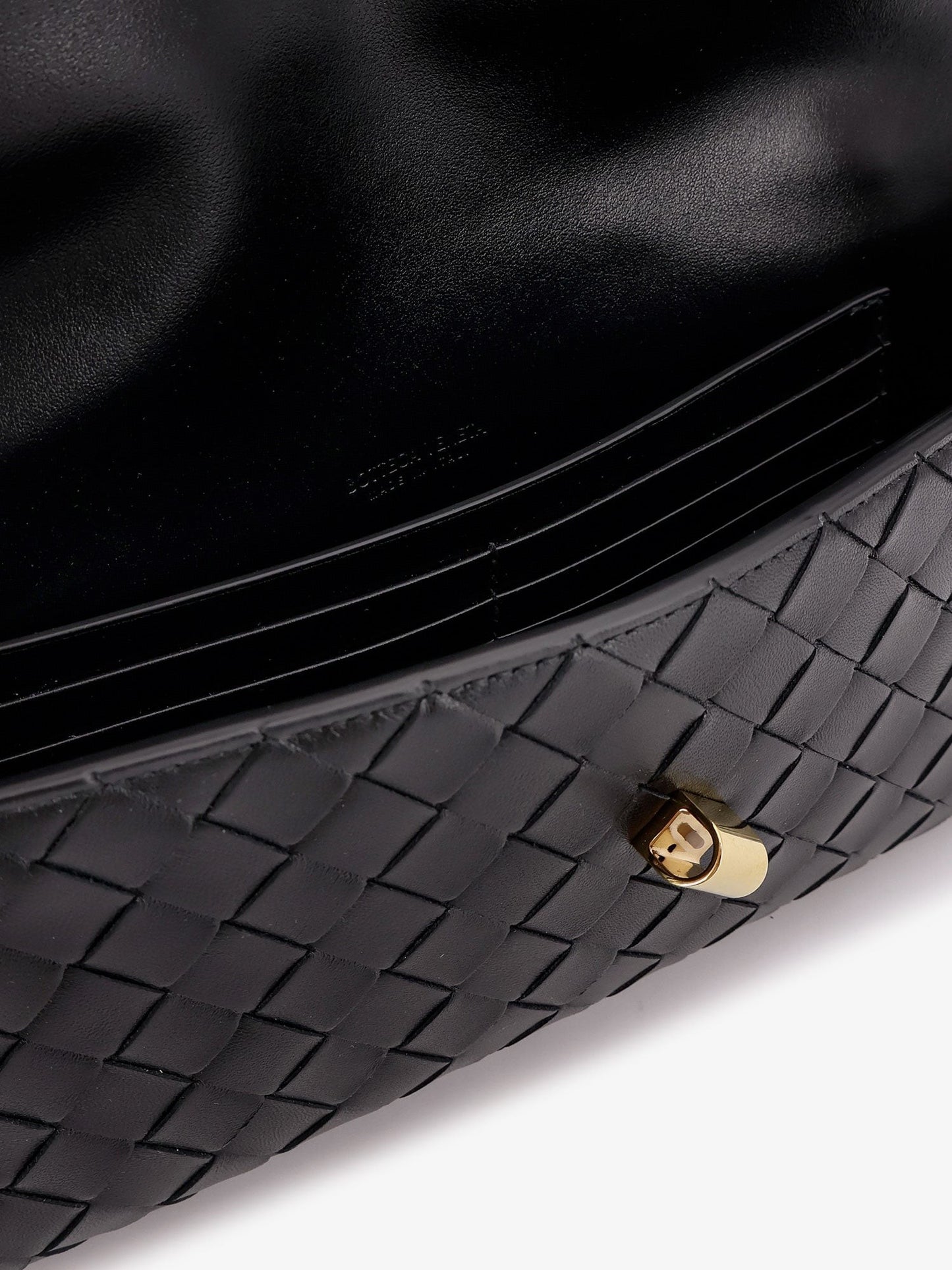 Bottega Veneta Leather Andiamo Clutch with Intrecciato motif