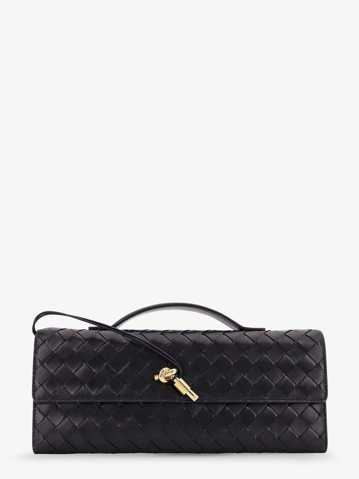 Bottega Veneta Leather Andiamo Clutch with Intrecciato motif