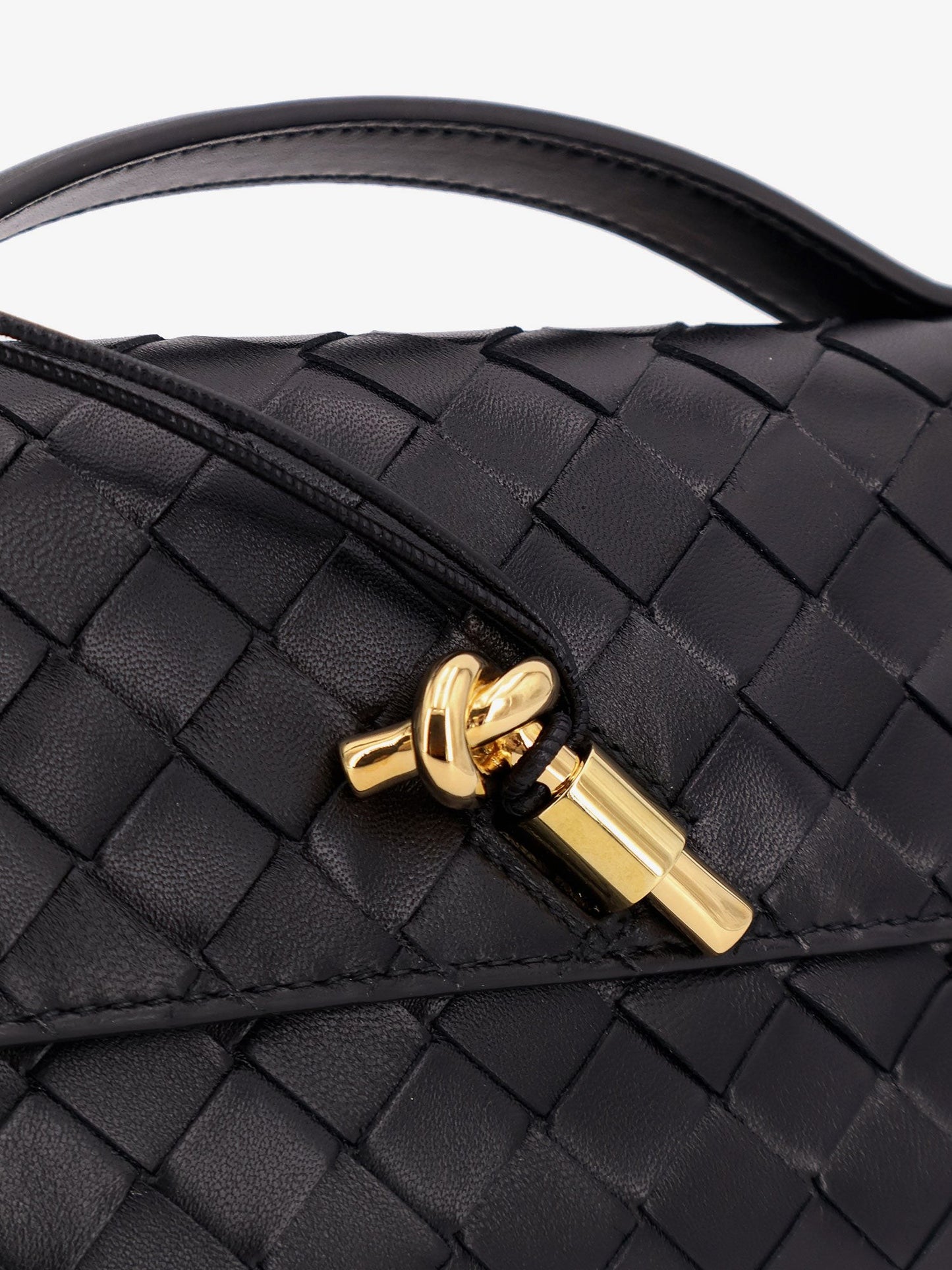 Bottega Veneta Leather Andiamo Clutch with Intrecciato motif