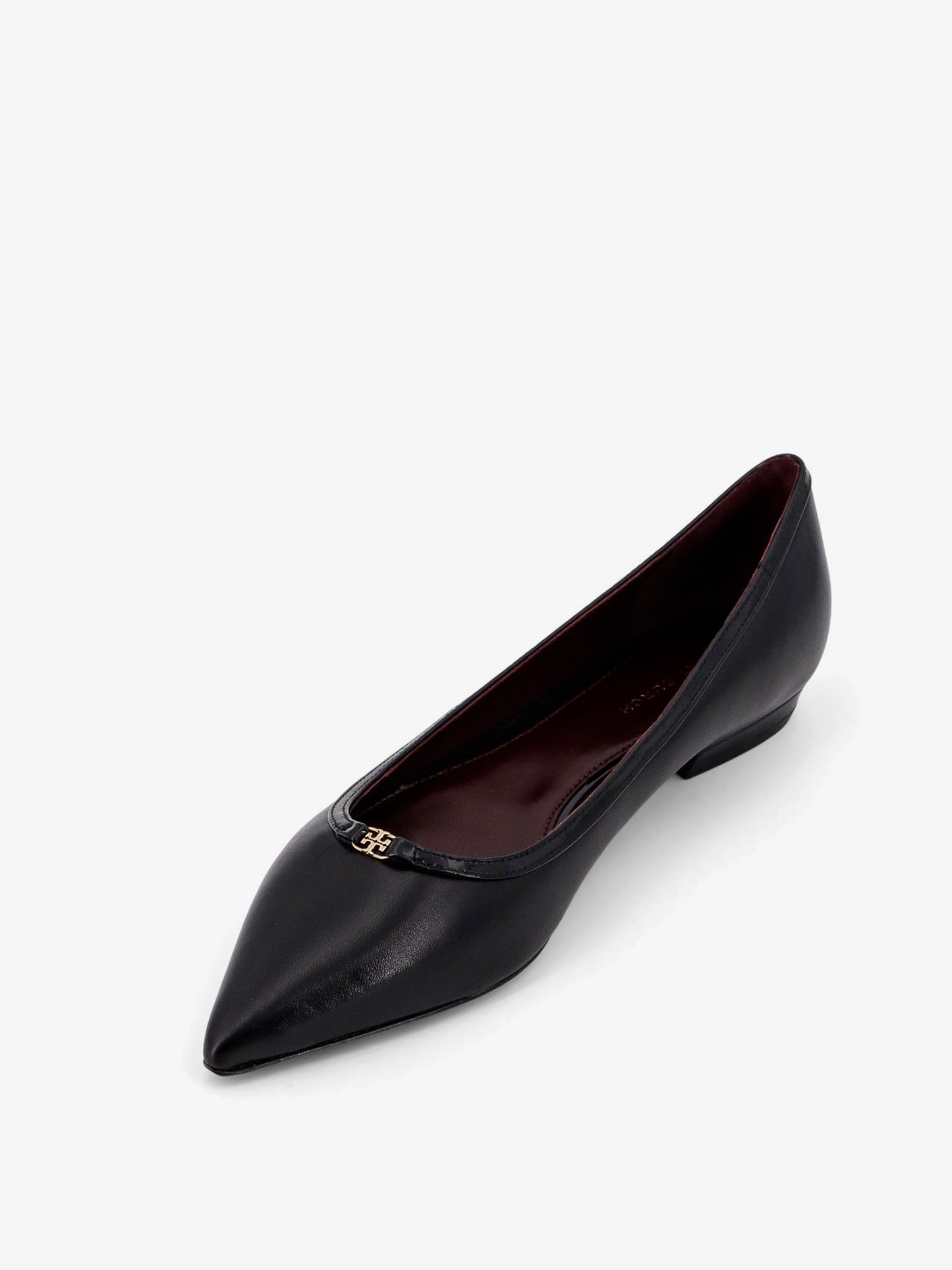 Tory Burch Leather ballerinas with patent leather profile
