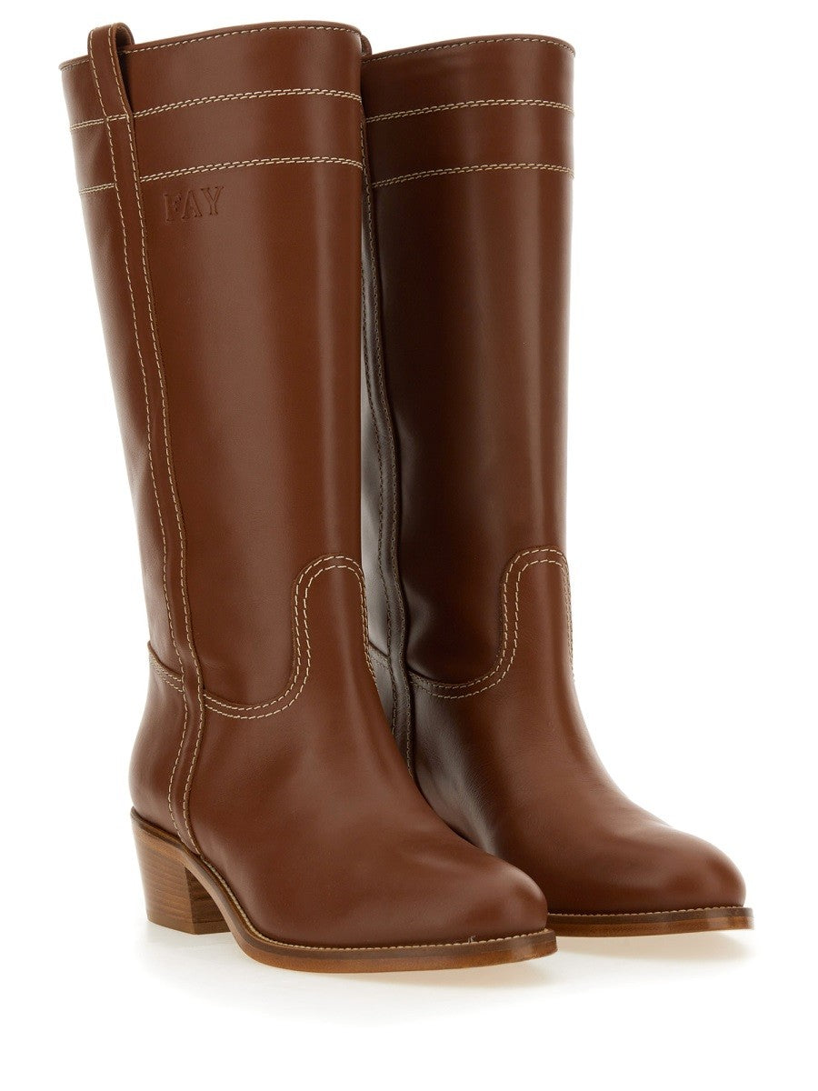 FAY LEATHER BOOT
