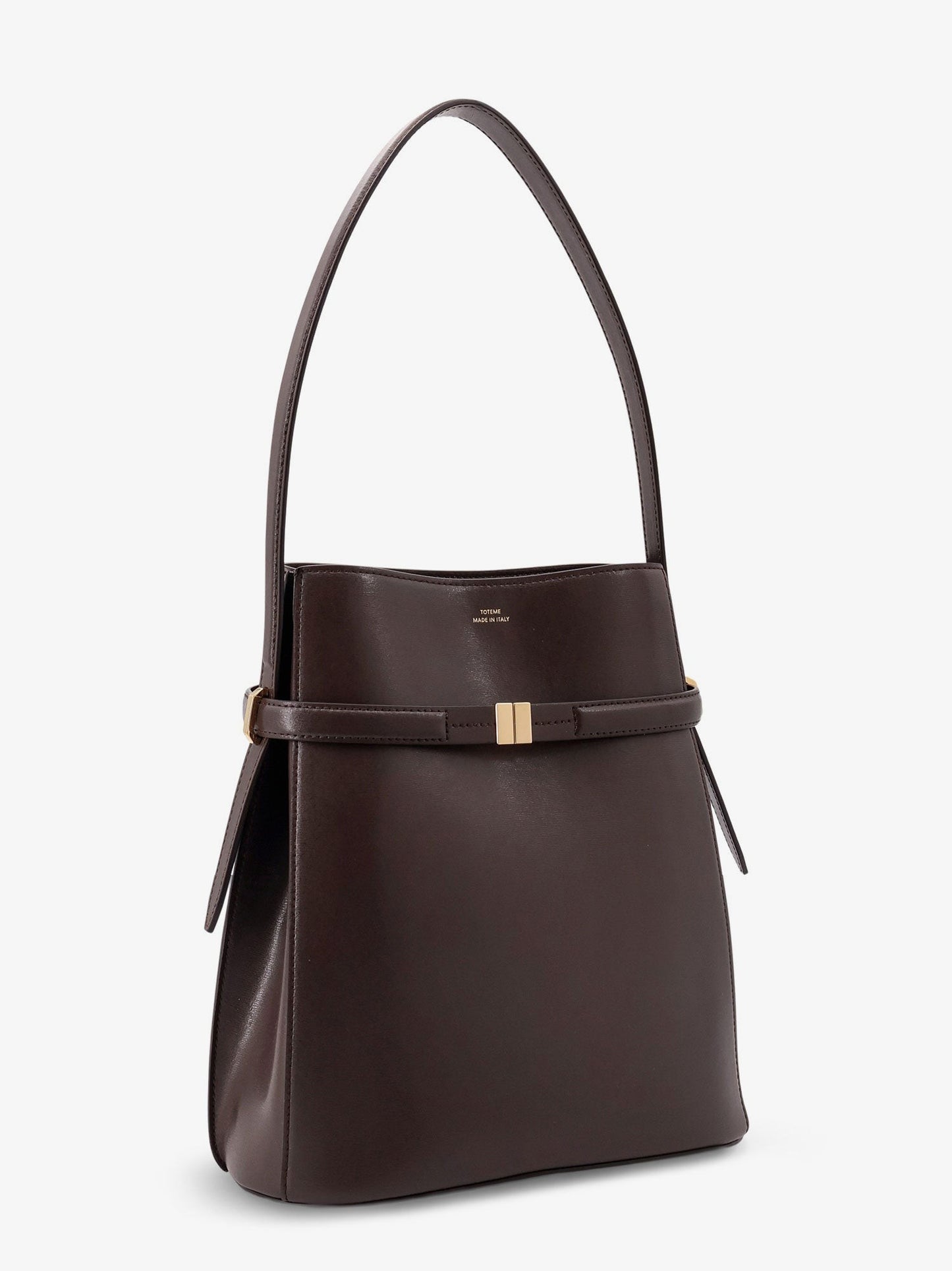 TOTEME Leather bucket bag with frontal strap