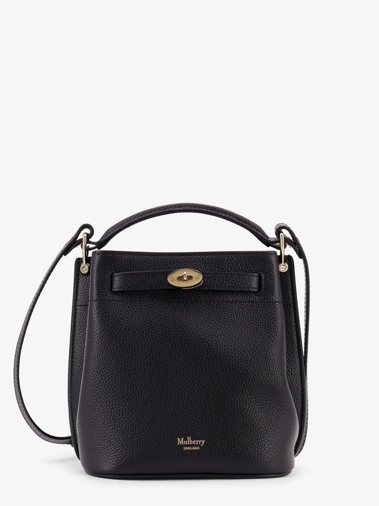 MULBERRY Leather bucket bag with logo