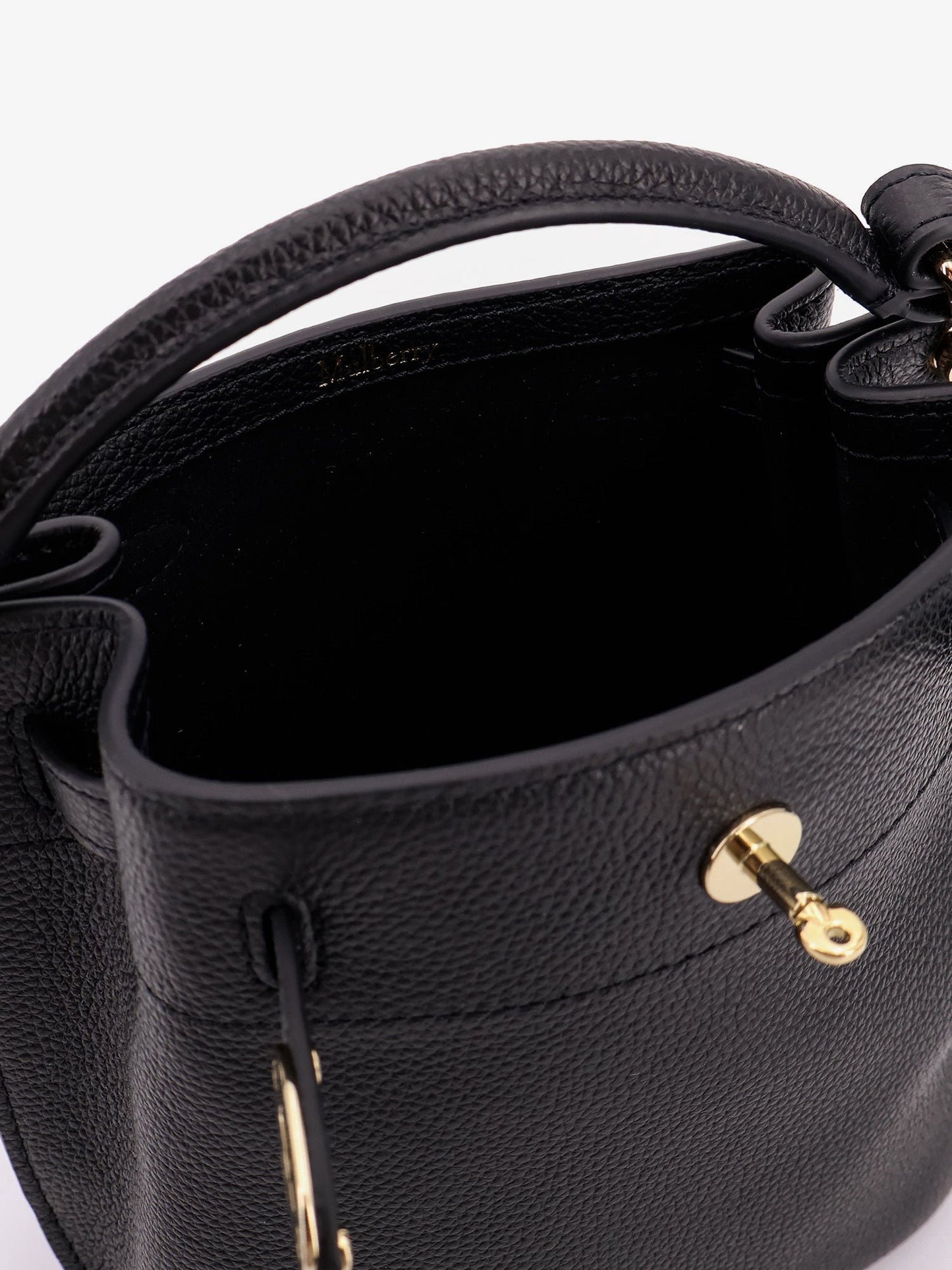MULBERRY Leather bucket bag with logo