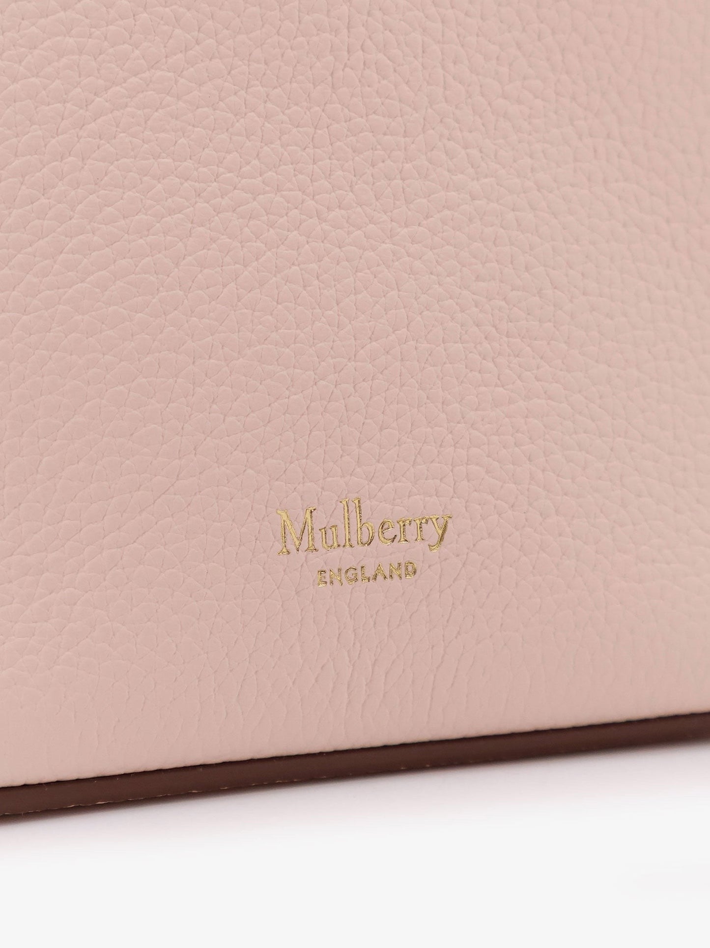 MULBERRY Leather bucket bag with logo