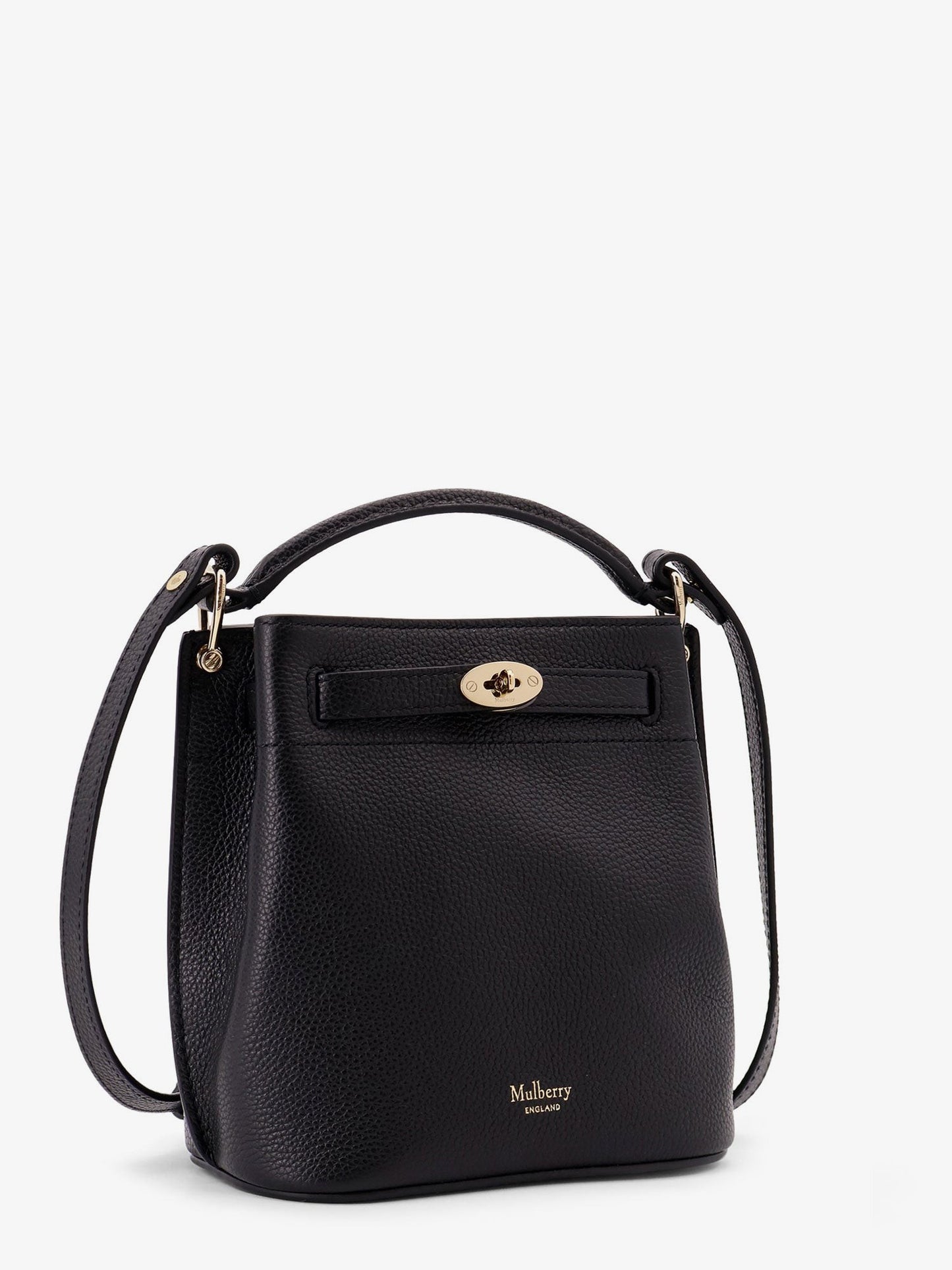 MULBERRY Leather bucket bag with logo