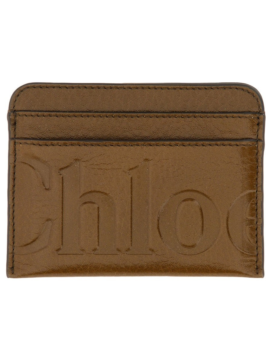 CHLOÉ LEATHER CARD HOLDER