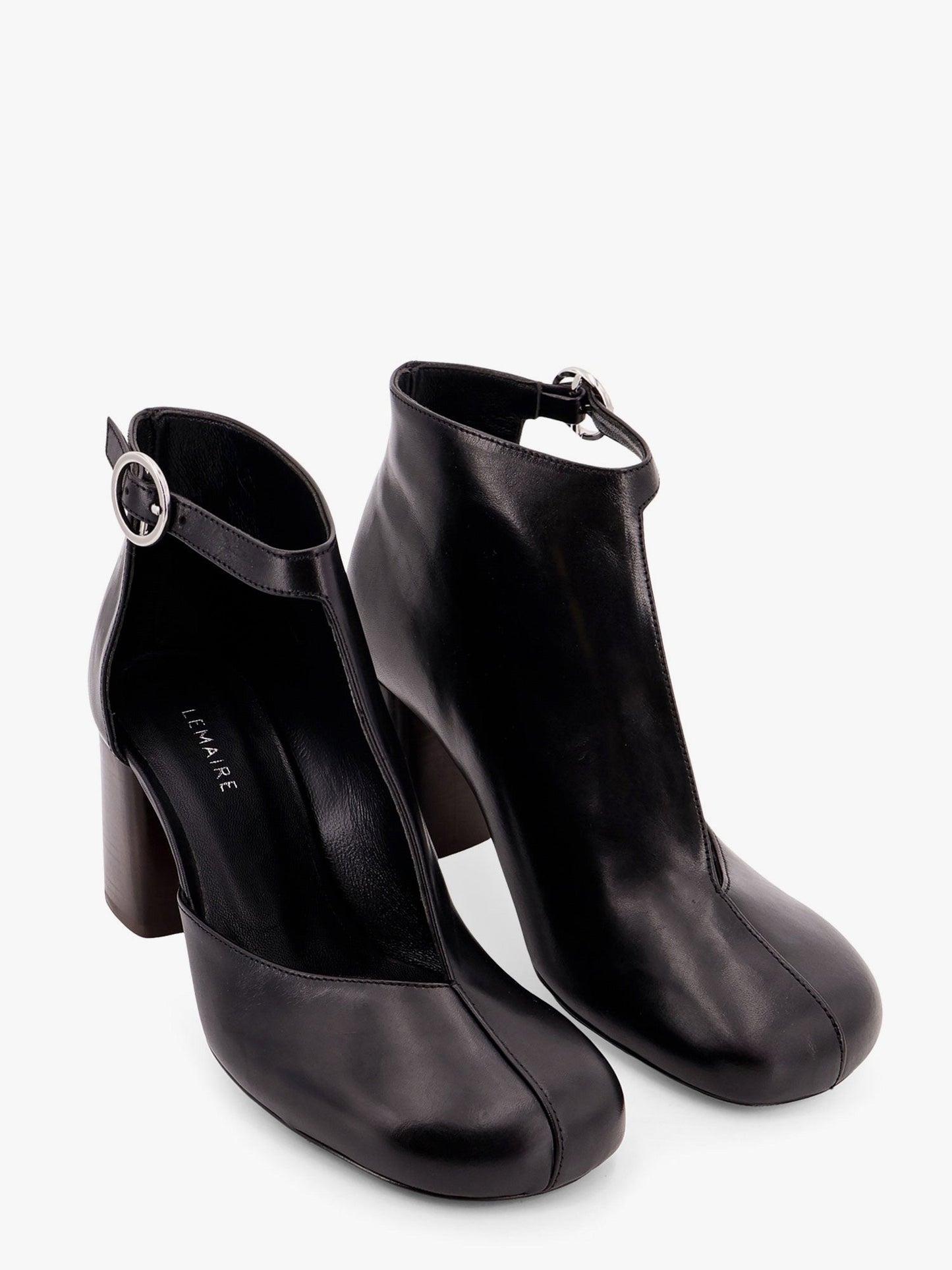 LEMAIRE Leather cut out ankle boots