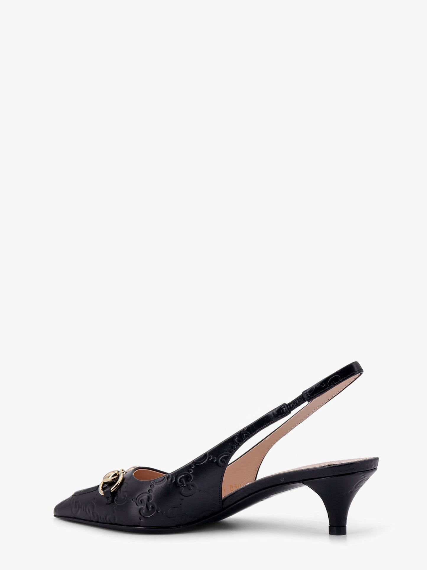Gucci Leather dã©colletã© with iconic metal horsebit
