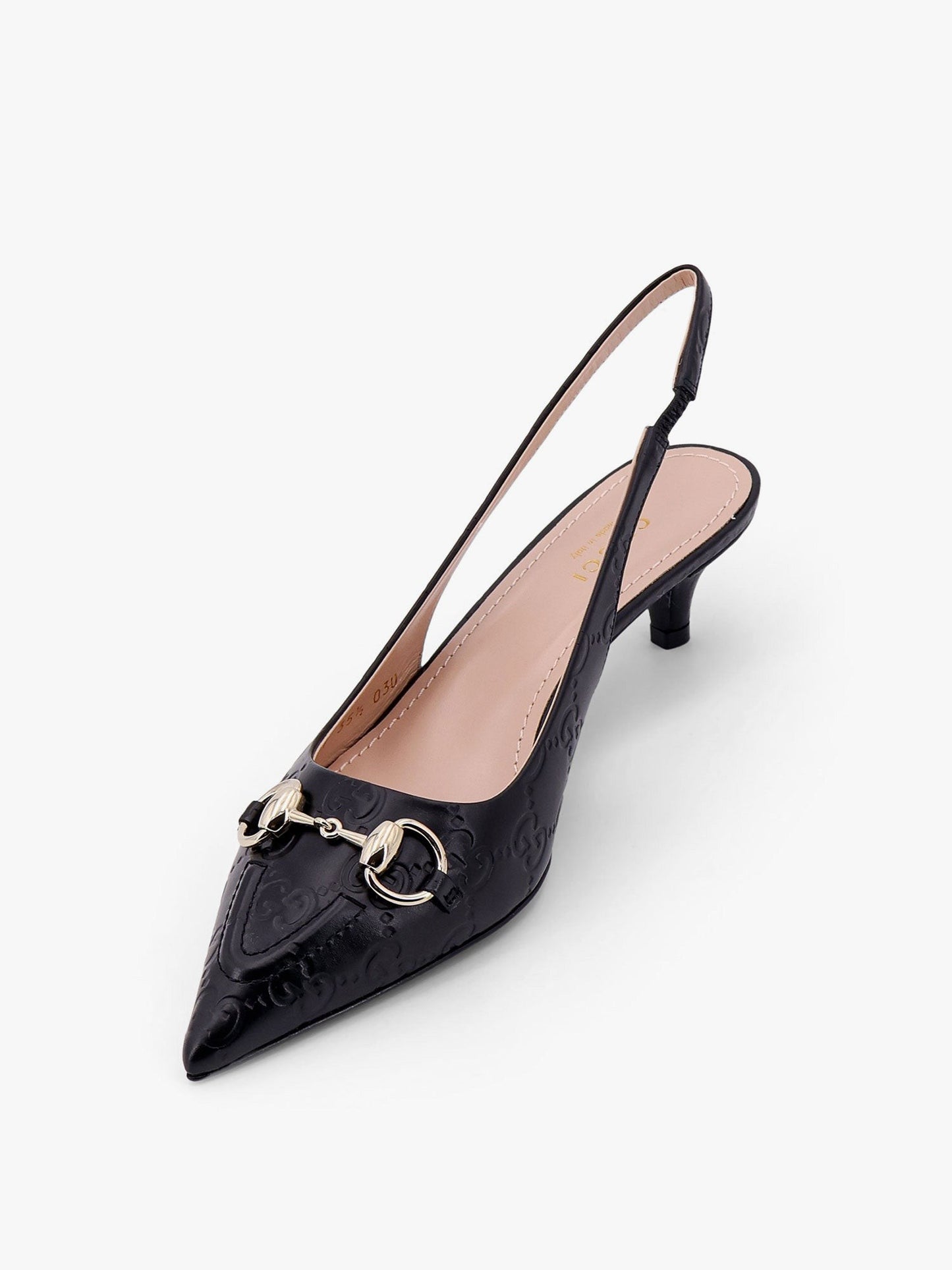 Gucci Leather dã©colletã© with iconic metal horsebit