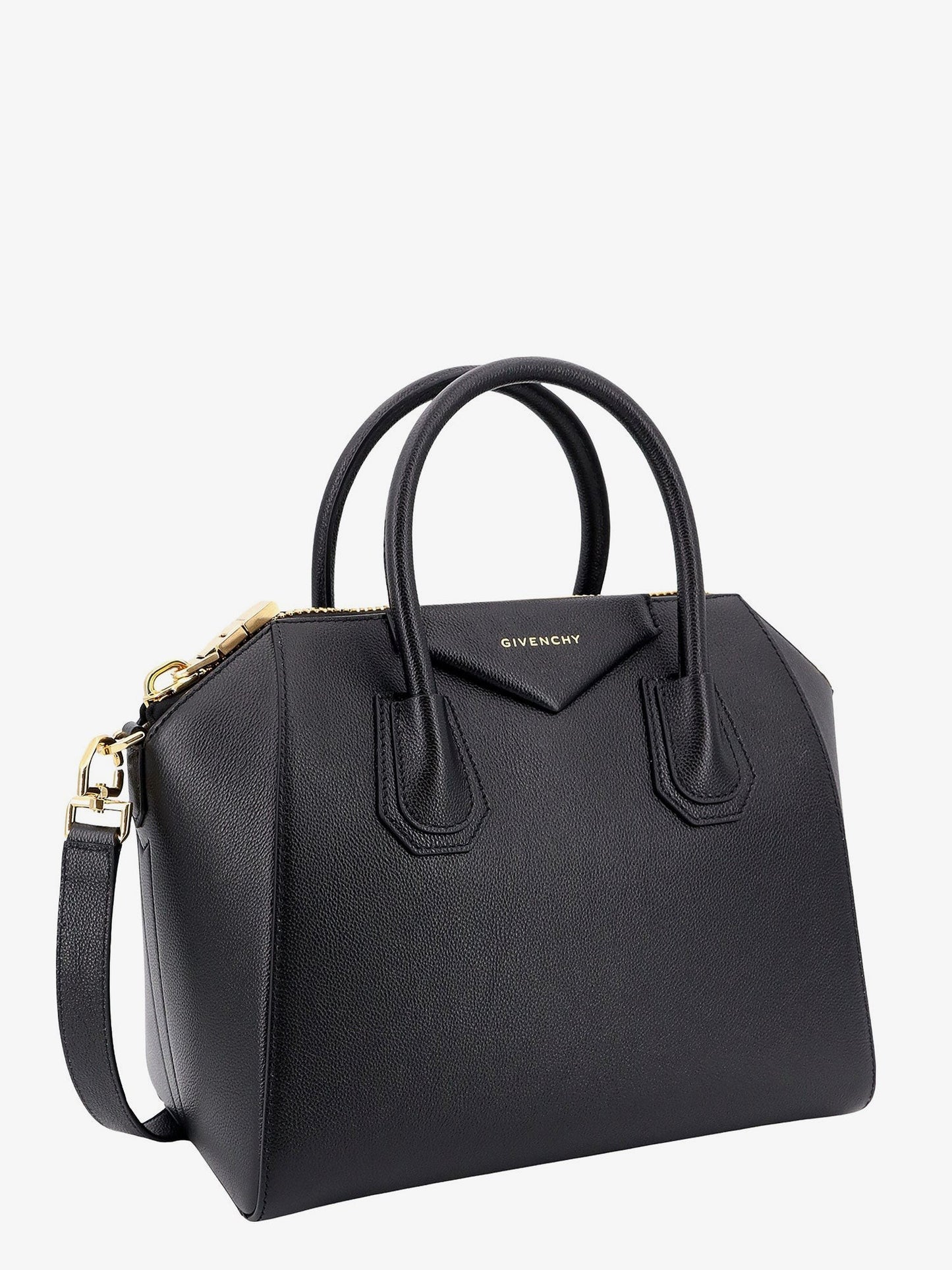 Givenchy Leather handbag with frontal logo print