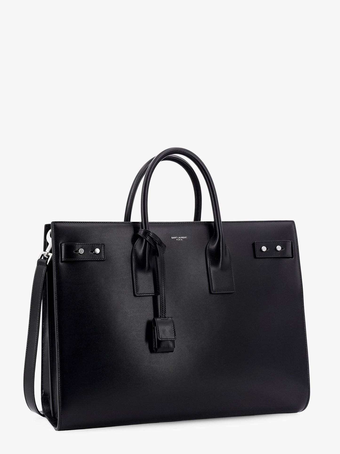 Saint Laurent Leather handbag with frontal logo print