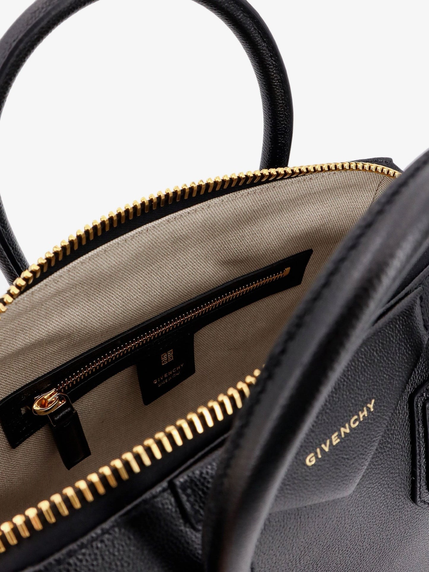 Givenchy Leather handbag with frontal logo print