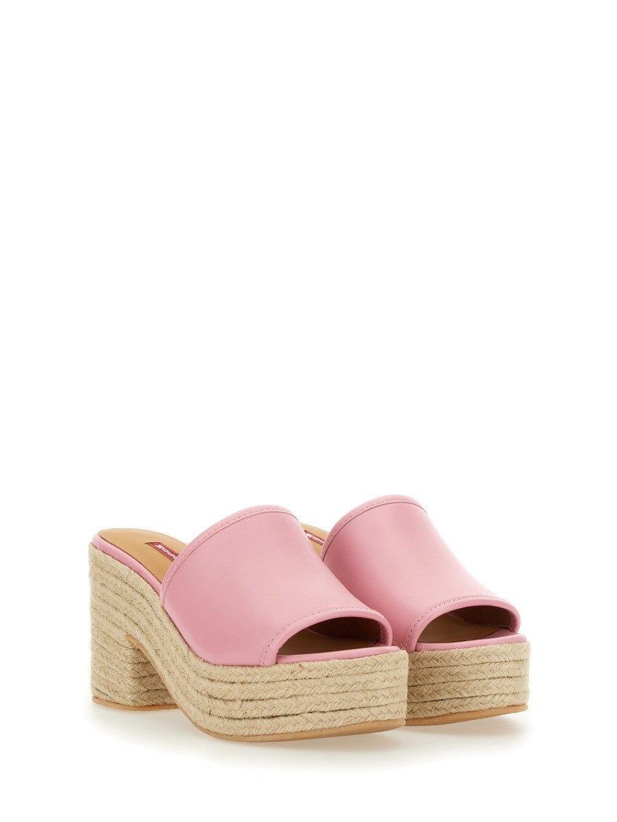 MOSCHINO JEANS LEATHER SANDAL
