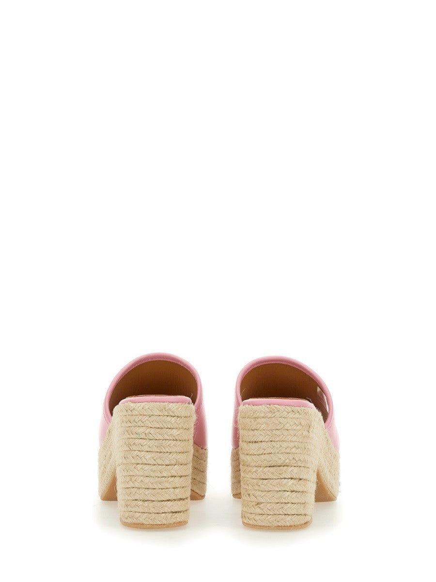 MOSCHINO JEANS LEATHER SANDAL