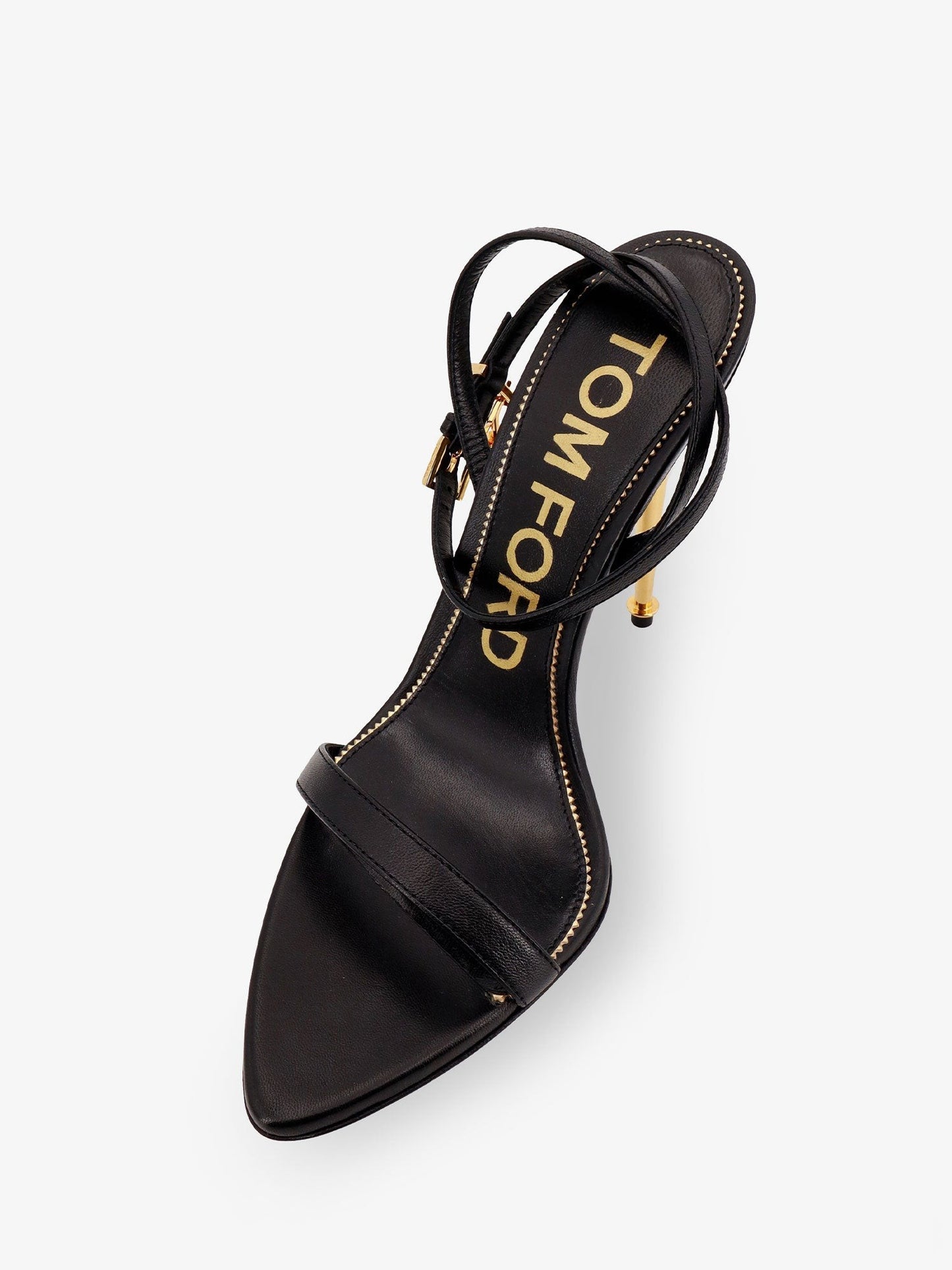 TOM FORD Leather sandals with logoed padlock