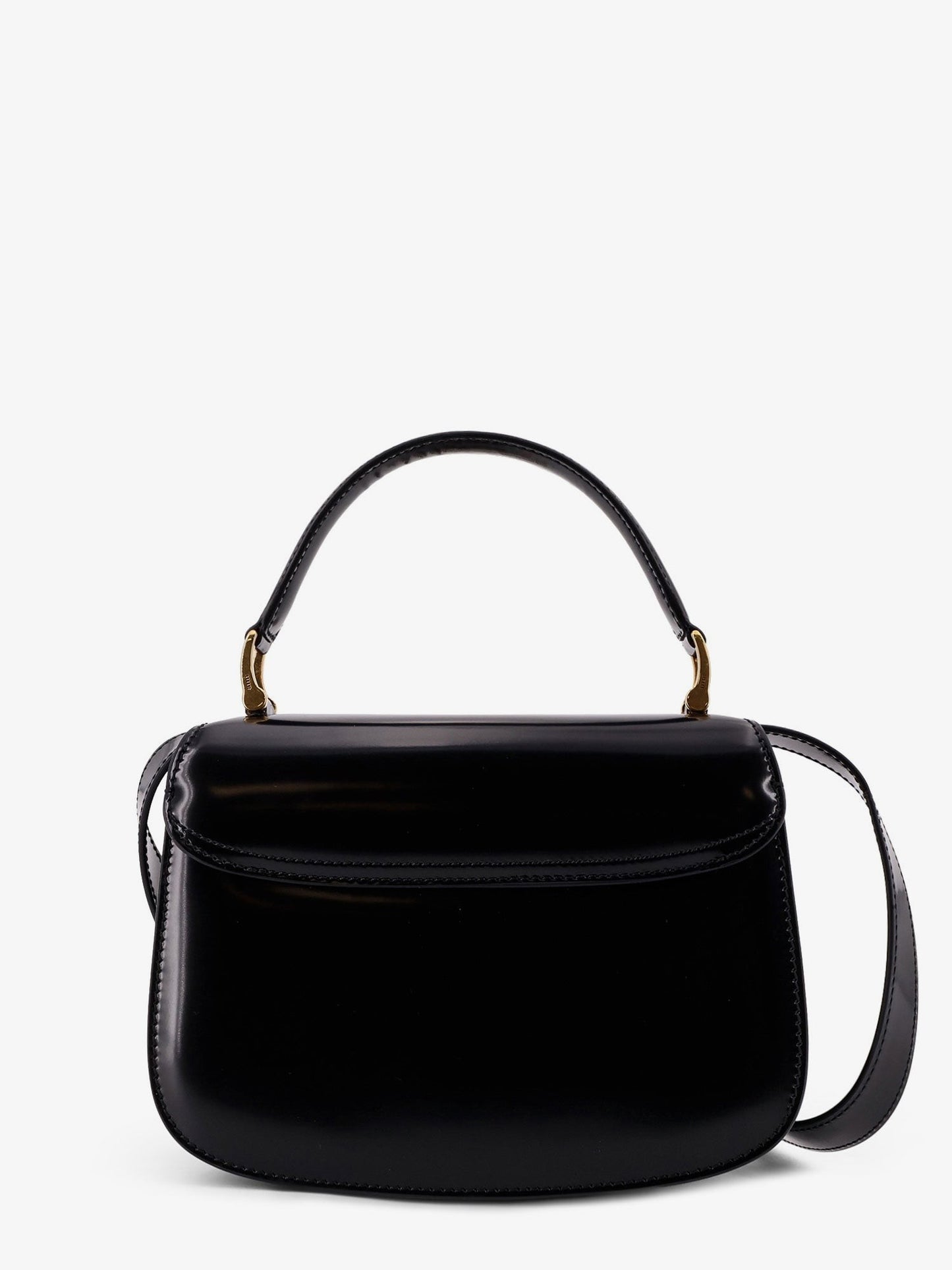 AMI PARIS Leather shoulder bag with monogram logo