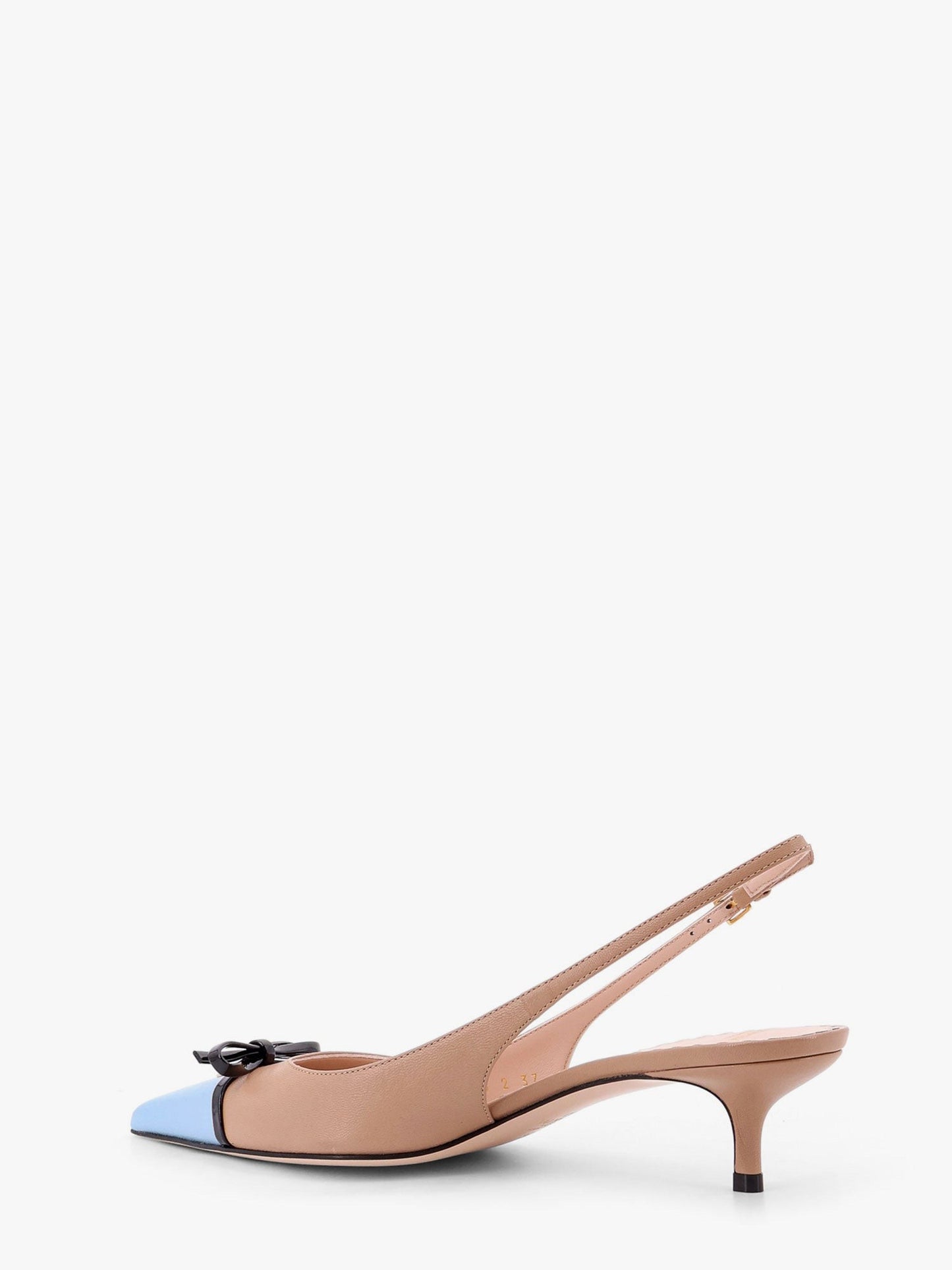 Valentino Garavani Leather slingback with vlogo signature detail