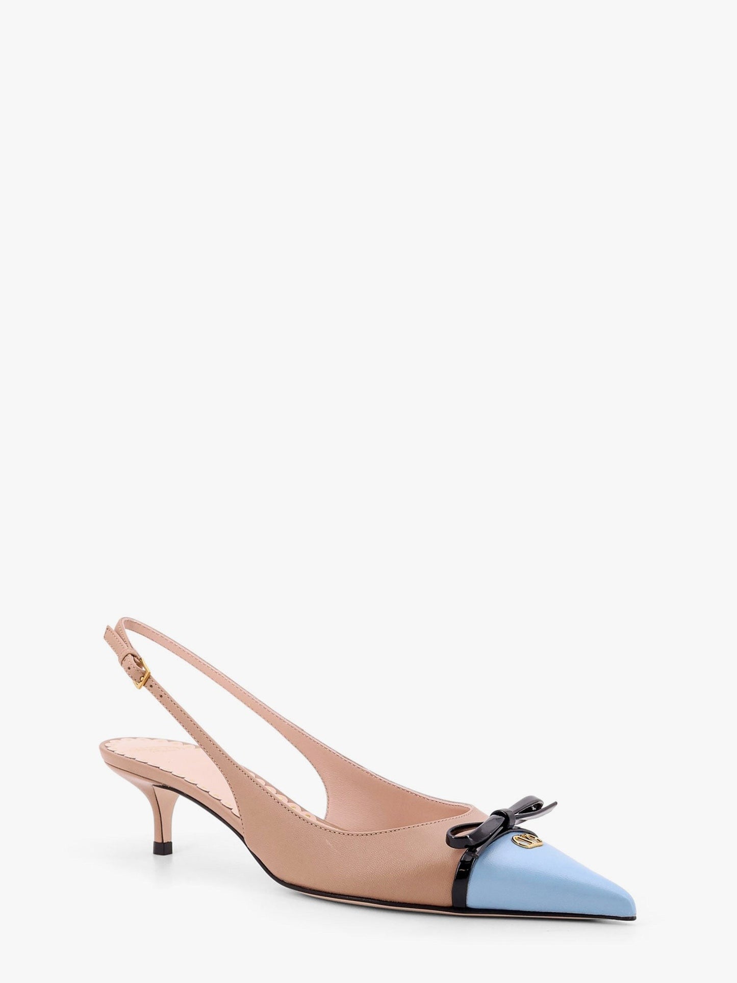 Valentino Garavani Leather slingback with vlogo signature detail