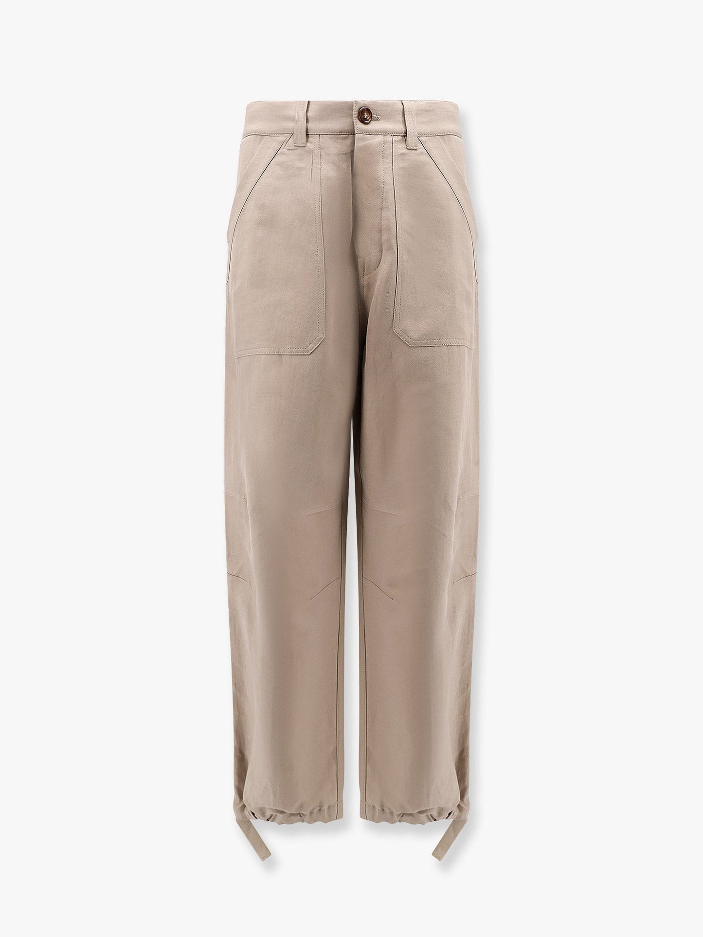 Brunello Cucinelli Linen and cotton relaxed fit trousers