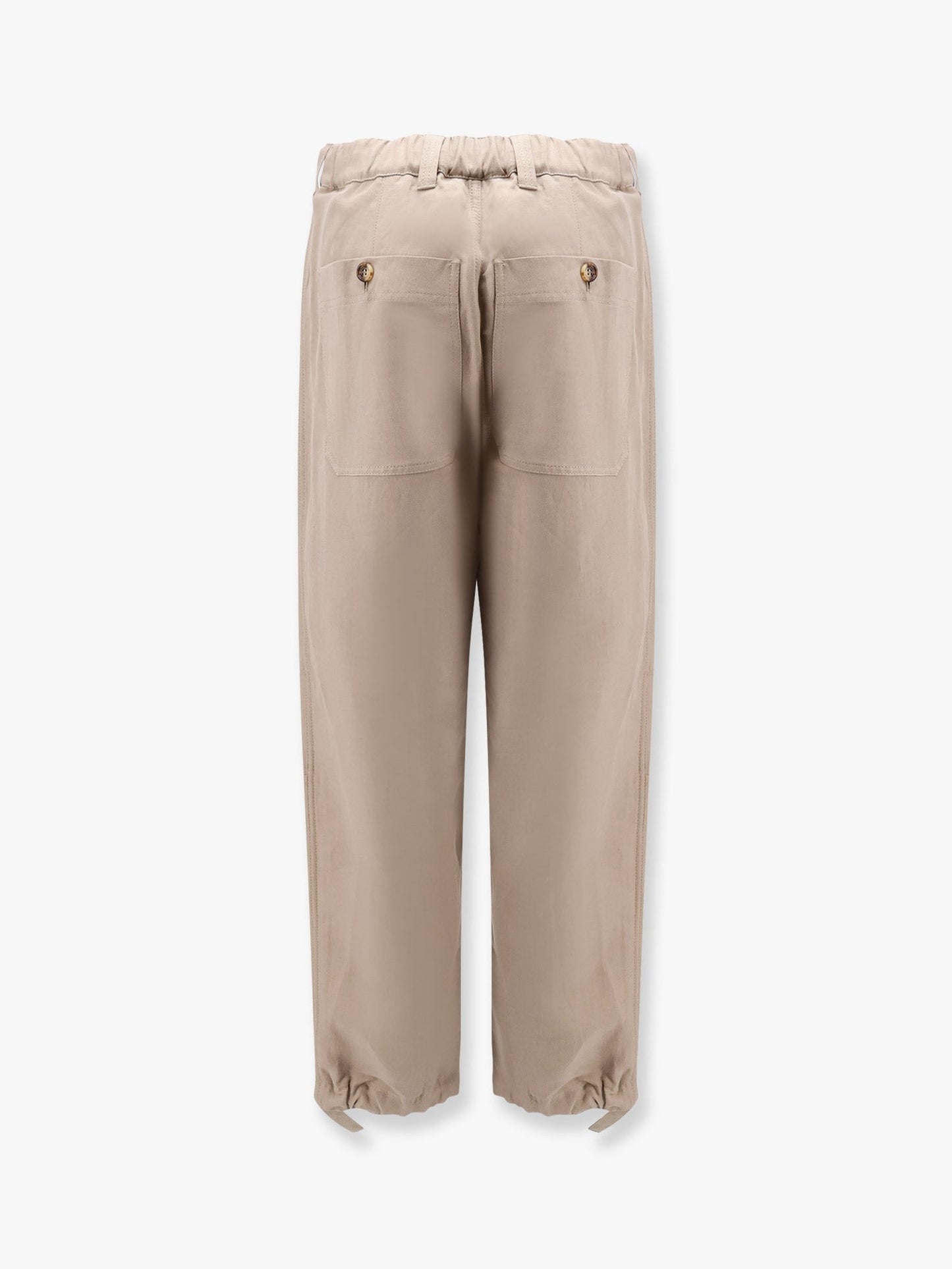 Brunello Cucinelli Linen and cotton relaxed fit trousers