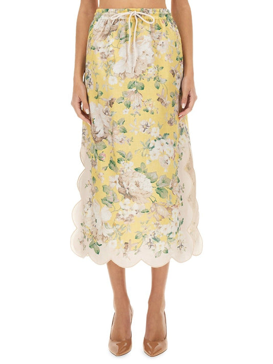 ZIMMERMANN LINEN SKIRT