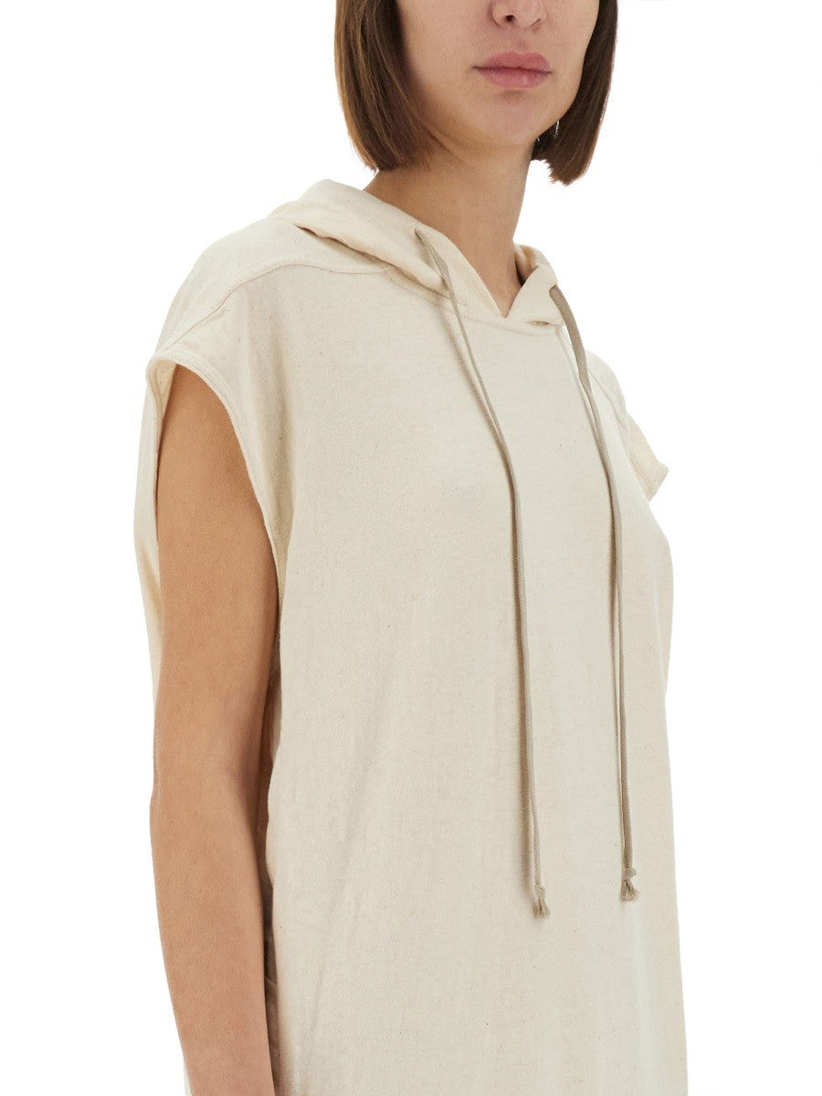 RICK OWENS DRKSHDW LONG DRESS WITH HOOD