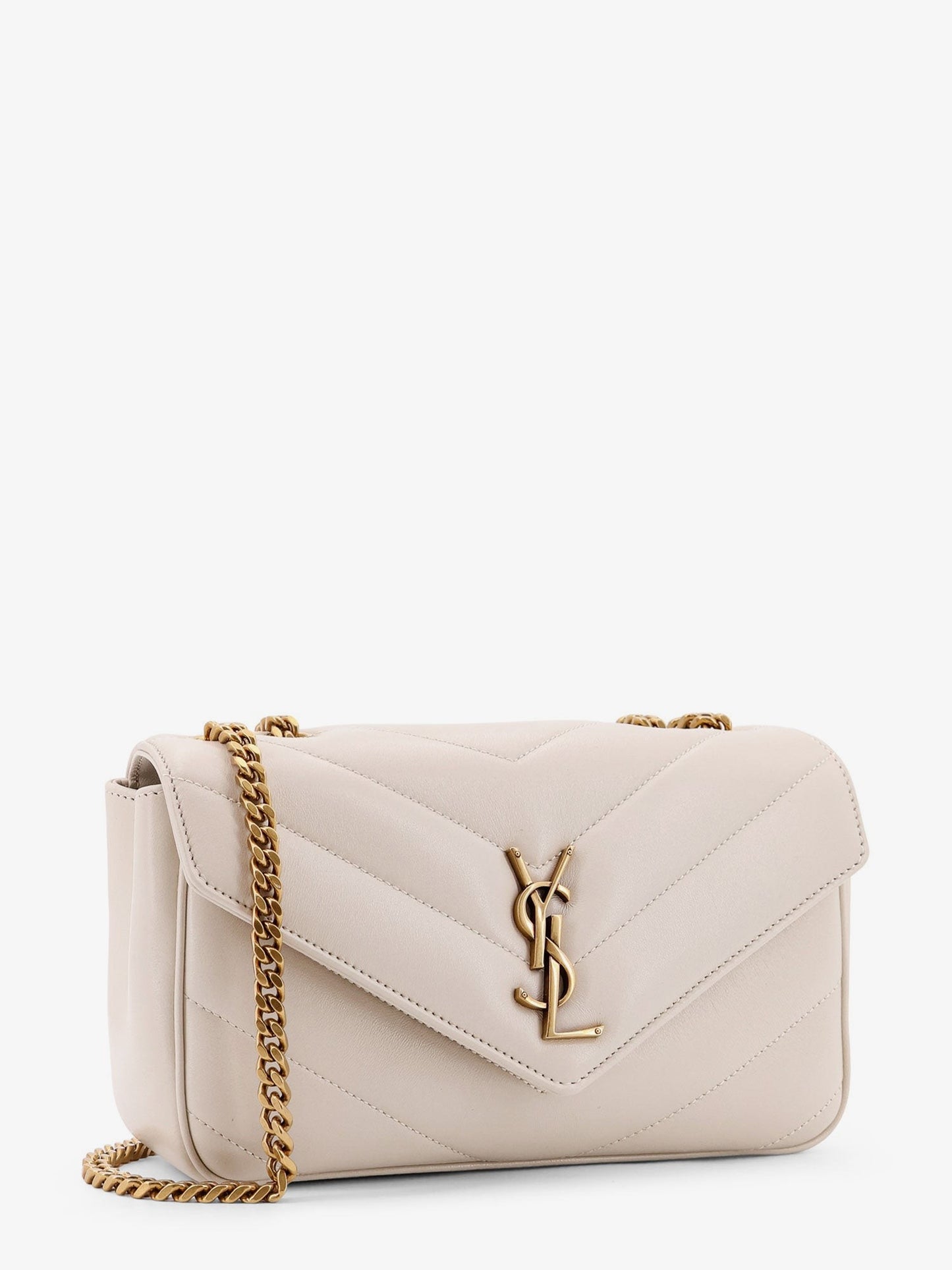 Saint Laurent Loulou small leather shoulder bag with Chevron stitchings