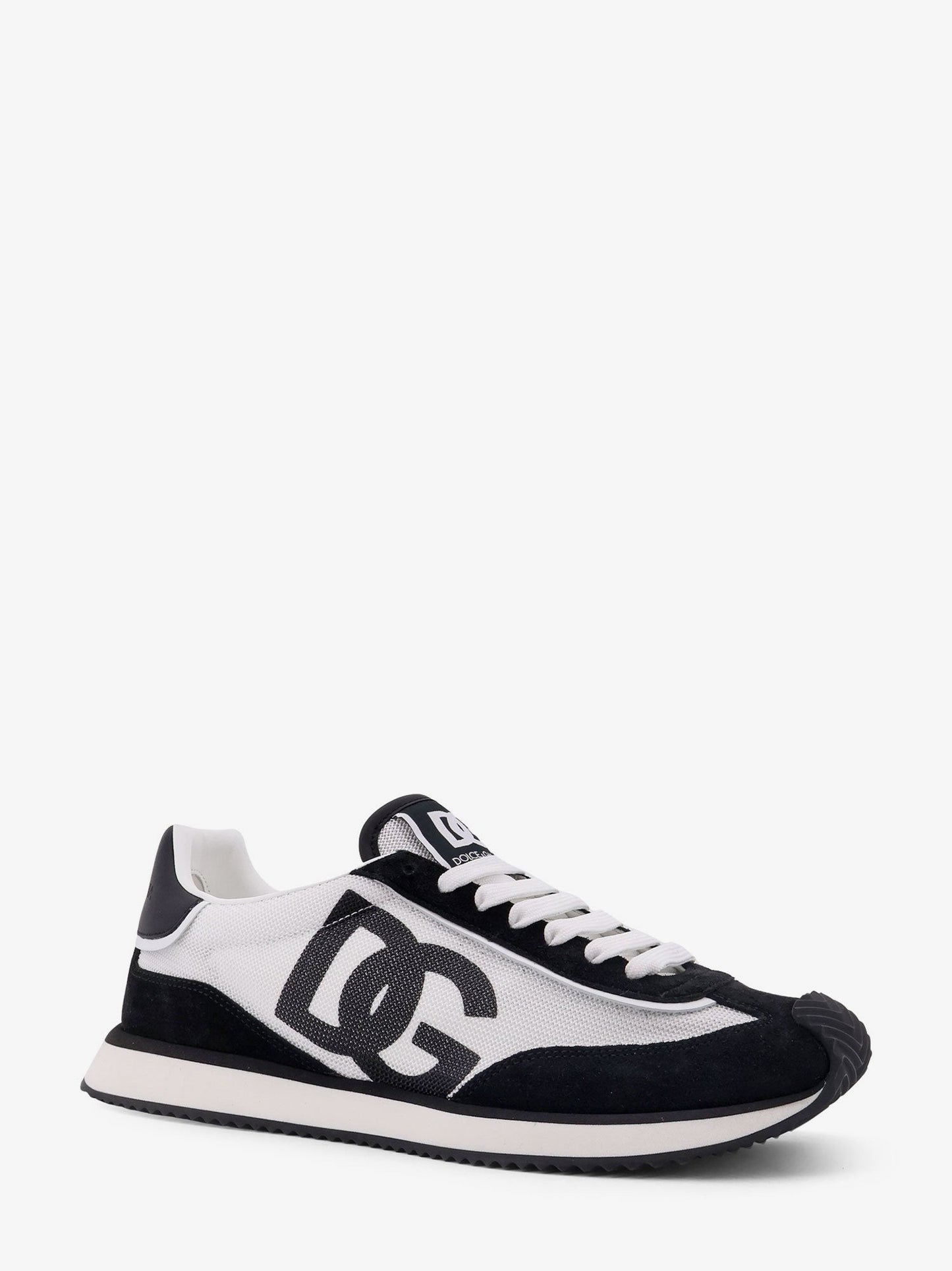 Dolce & Gabbana Low-top mesh sneakers with suede inserts