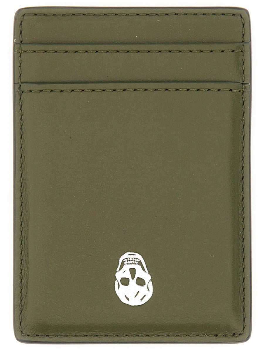 Alexander Mcqueen MAGNETIC CARD HOLDER "SKULL"