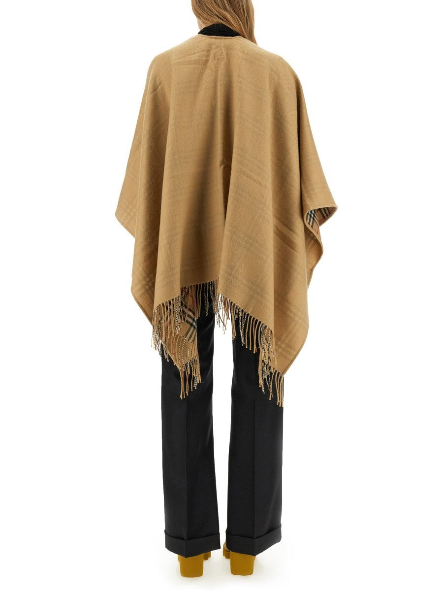 Burberry REVERSIBLE CHECK WOOL CAPE