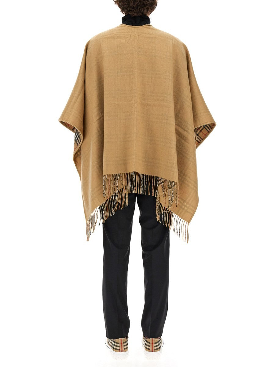Burberry REVERSIBLE CHECK WOOL CAPE