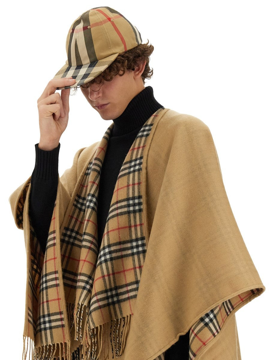 Burberry REVERSIBLE CHECK WOOL CAPE