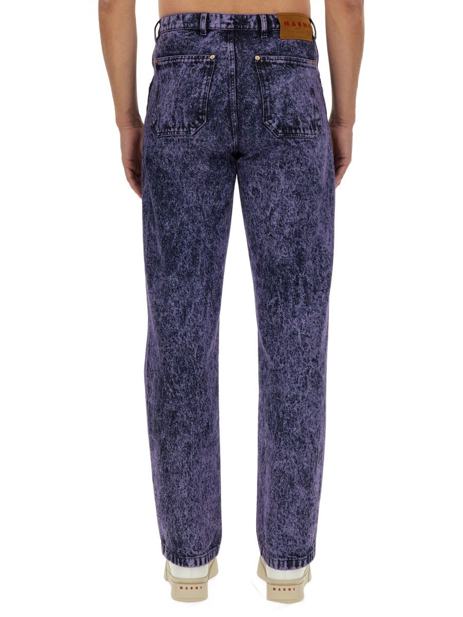 Marni MARBLED EFFECT JEANS