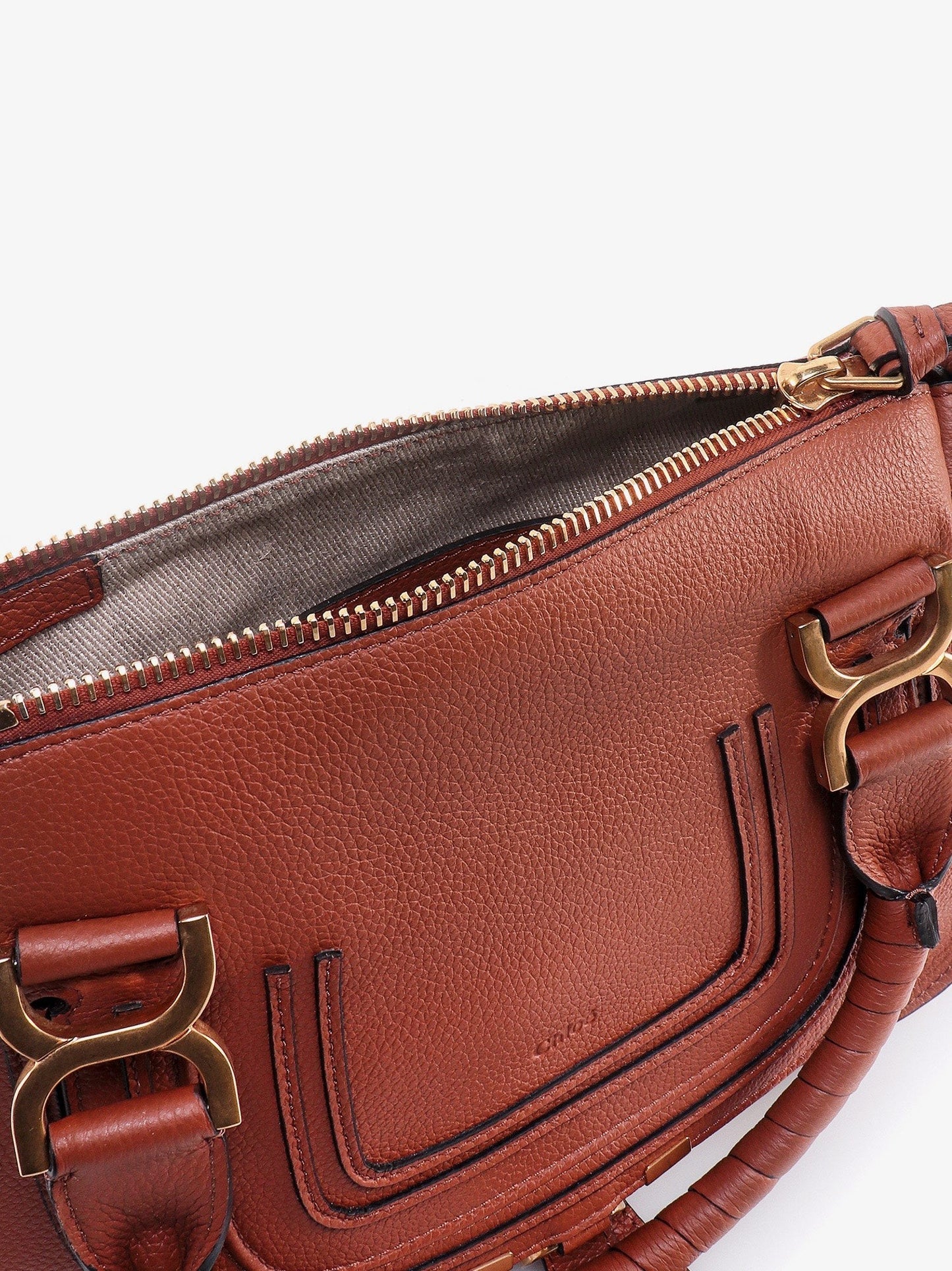 CHLOE' Marcie small leather handbag with removable shoulder strap
