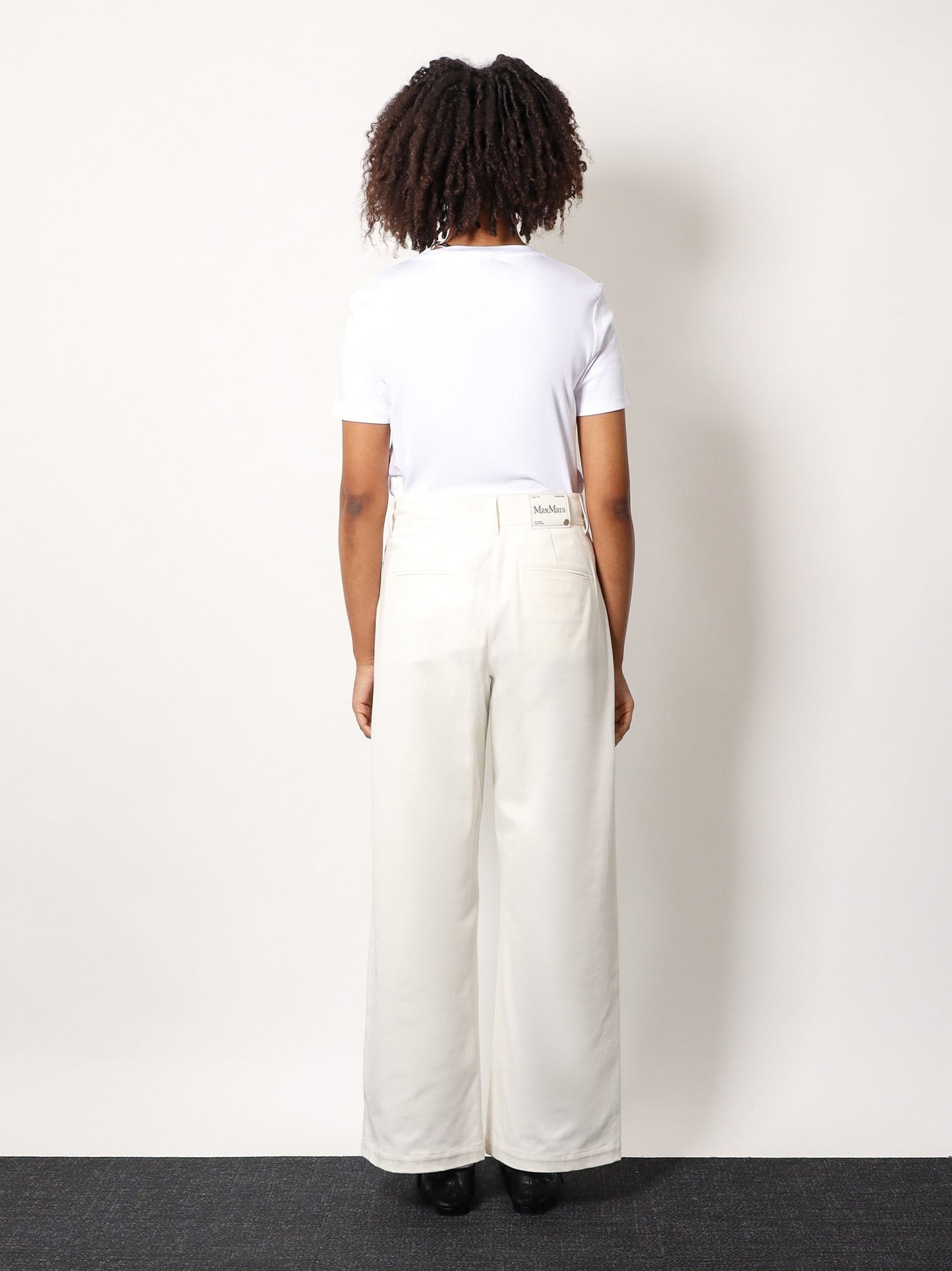 'S MAX MARA Marianna distressed fabric trouser