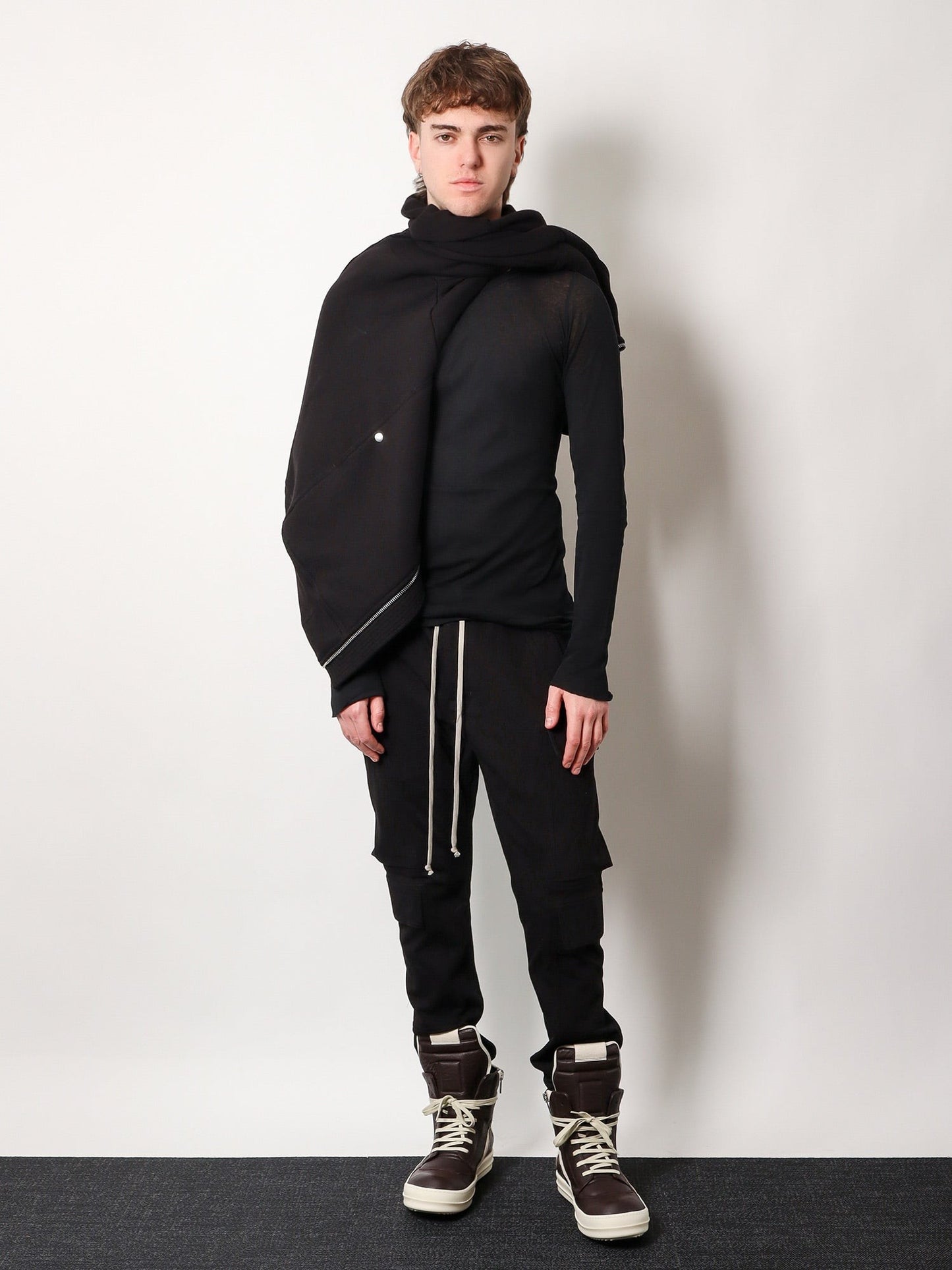 RICK OWENS Mastodon megacargo organic cotton jogging trouser