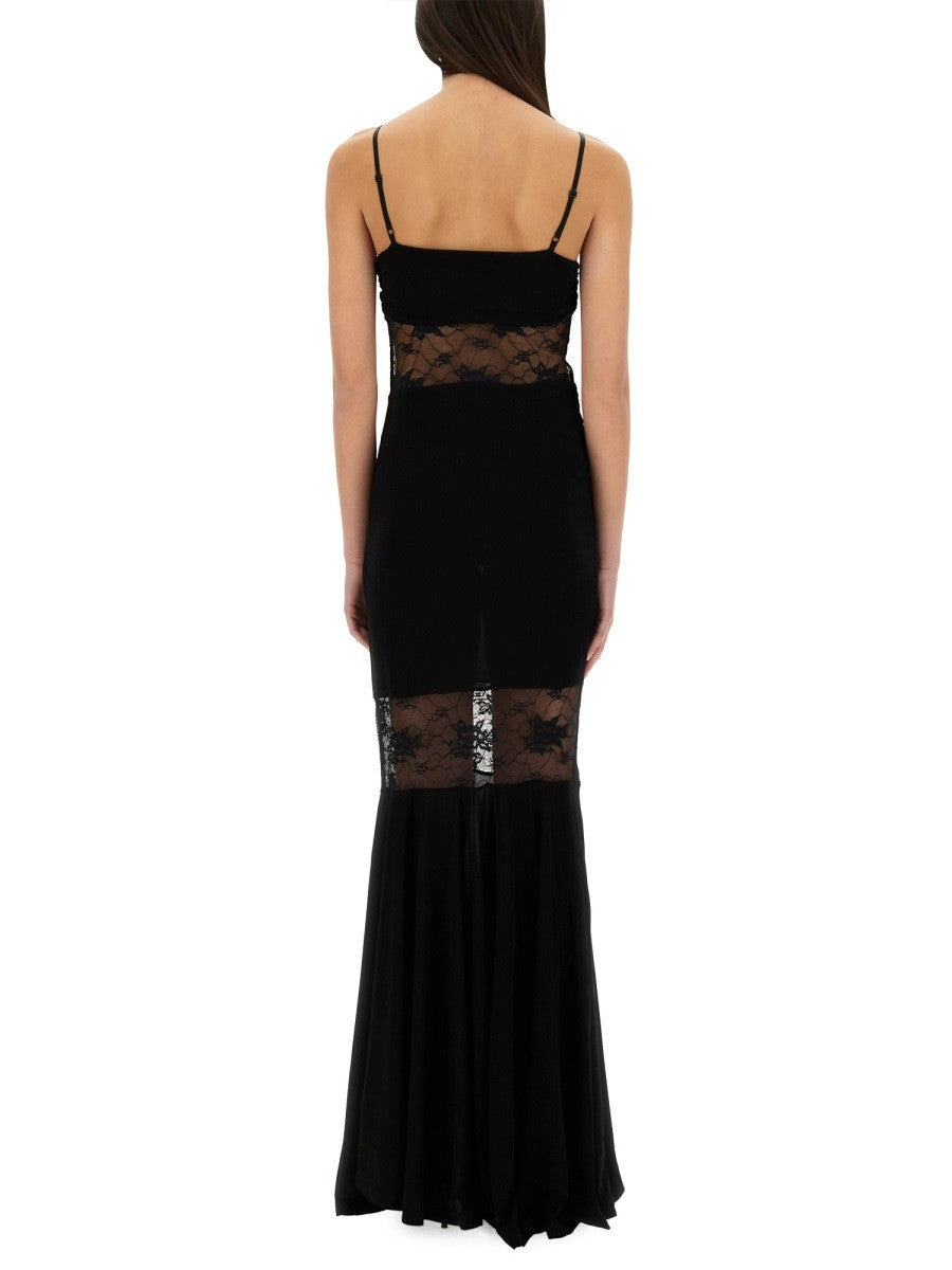 NINA RICCI MERMAID DRESS WITH LACE INSERTS