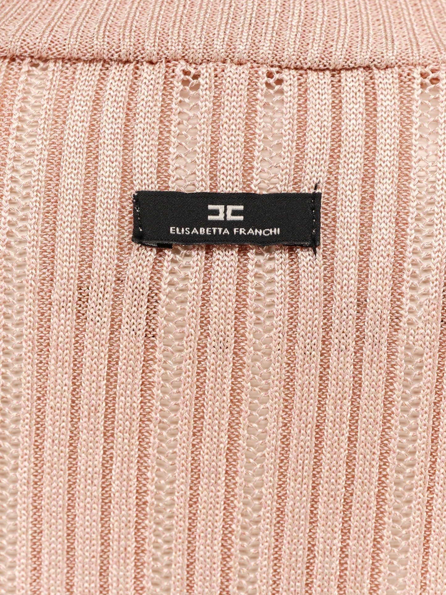 Elisabetta Franchi Metallic fabric turtleneck sweater