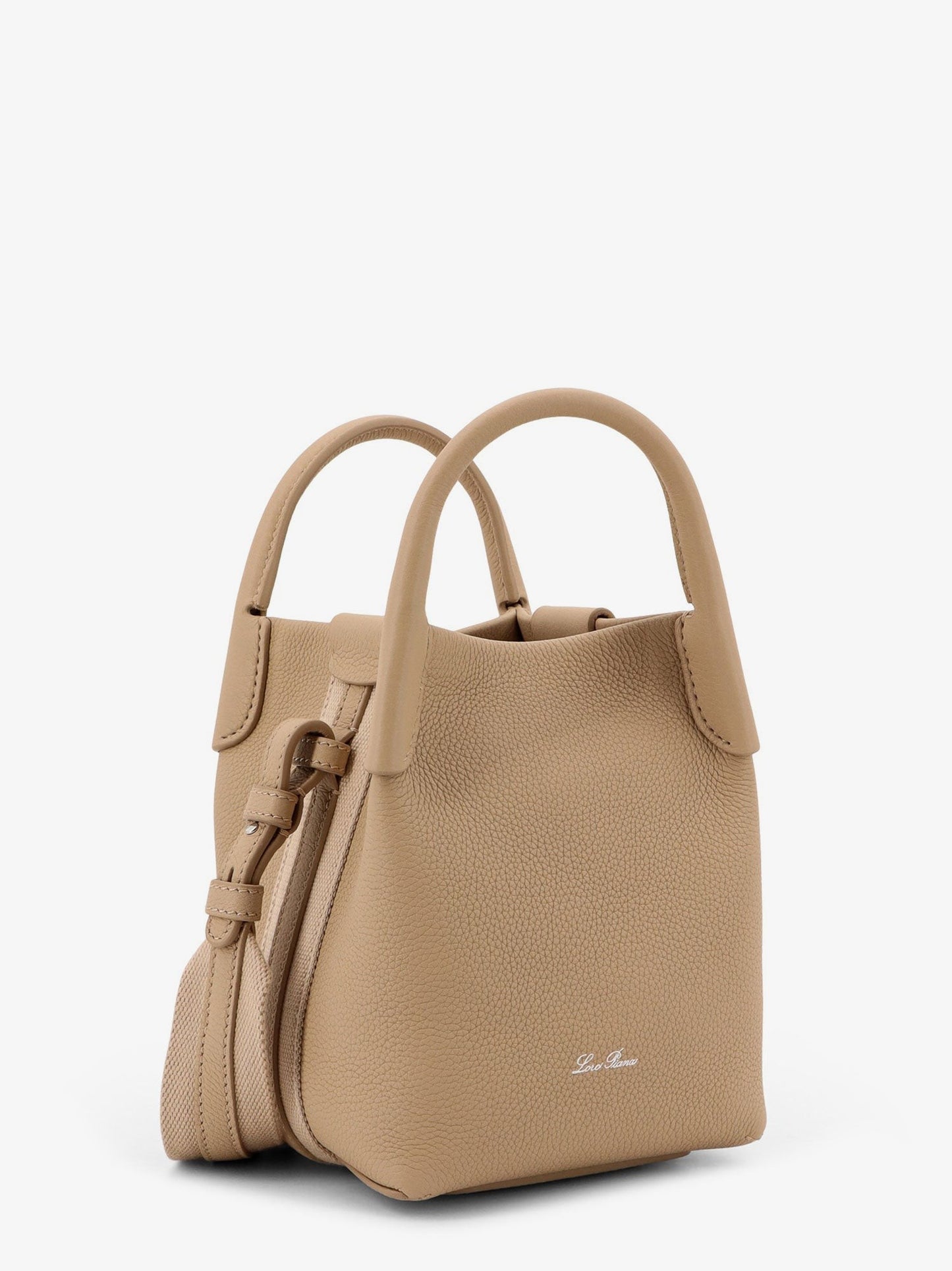 LORO PIANA Micro Bale leather bucket bag